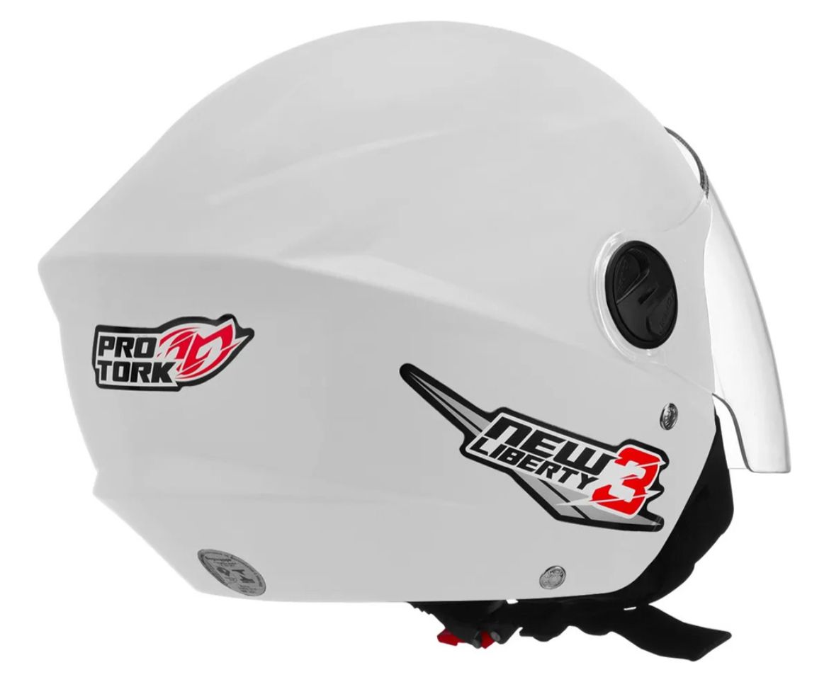 CAPACETE NEW LIBERTY THREE ELITE - PRETO E BRANCO