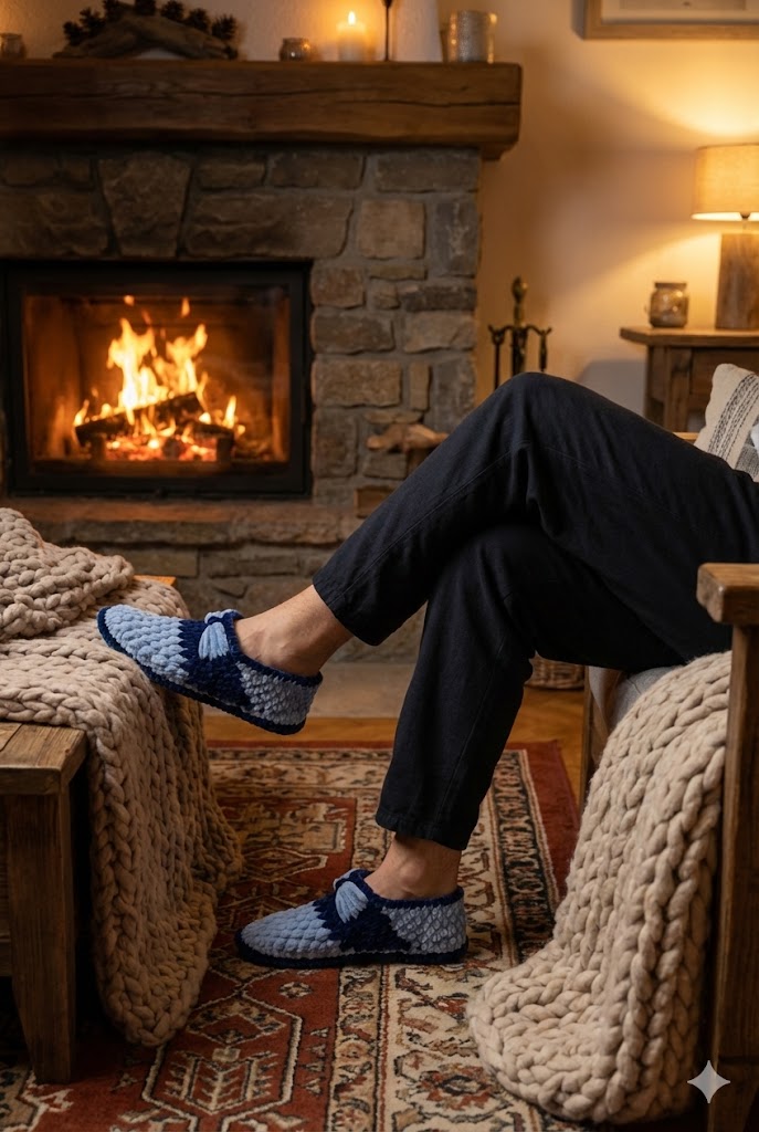 El Örgüsü Erkek Terlik