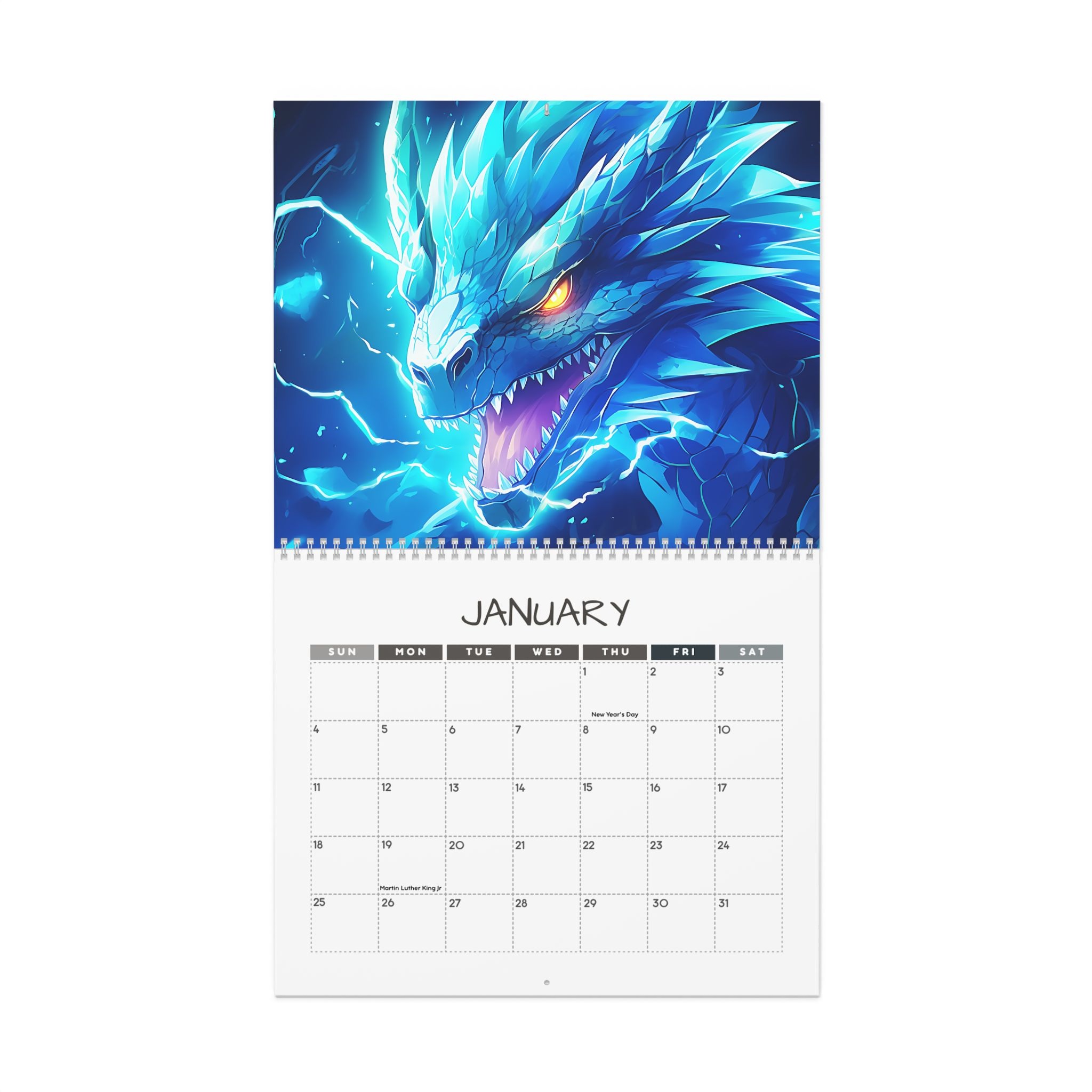Dragons: 12 Month Dragon Lover Monthly Wall Calendar