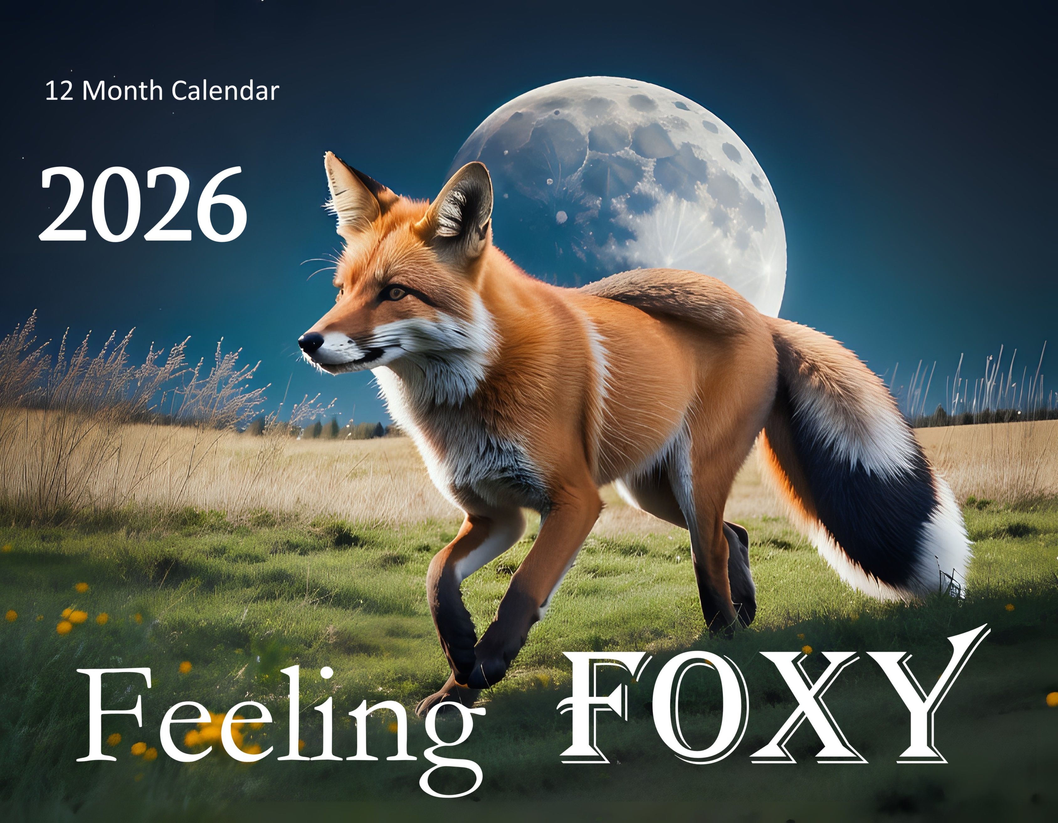 Feeling Foxy: 12 Month Red Fox Lover Monthly Wall Calendar