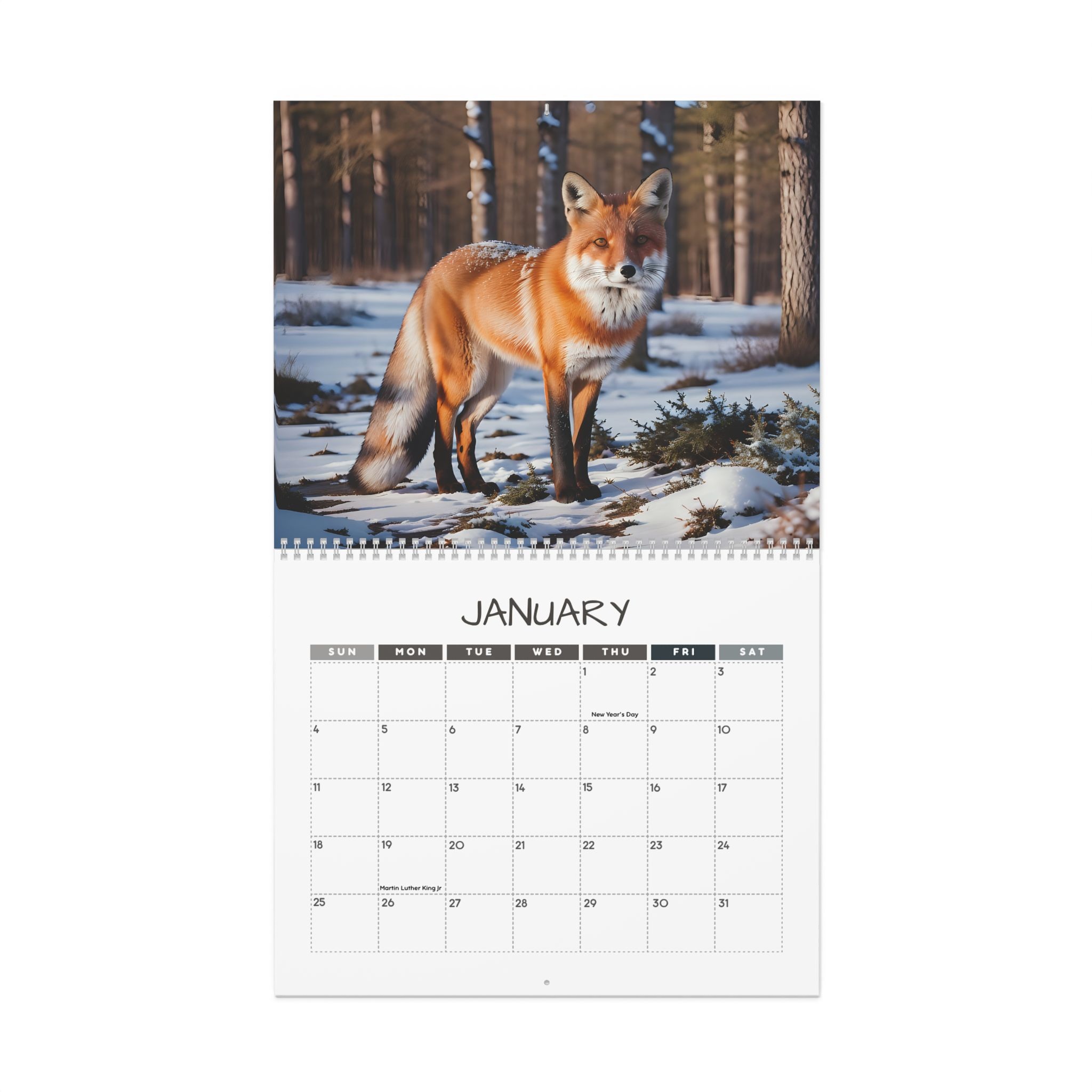 Feeling Foxy: 12 Month Red Fox Lover Monthly Wall Calendar