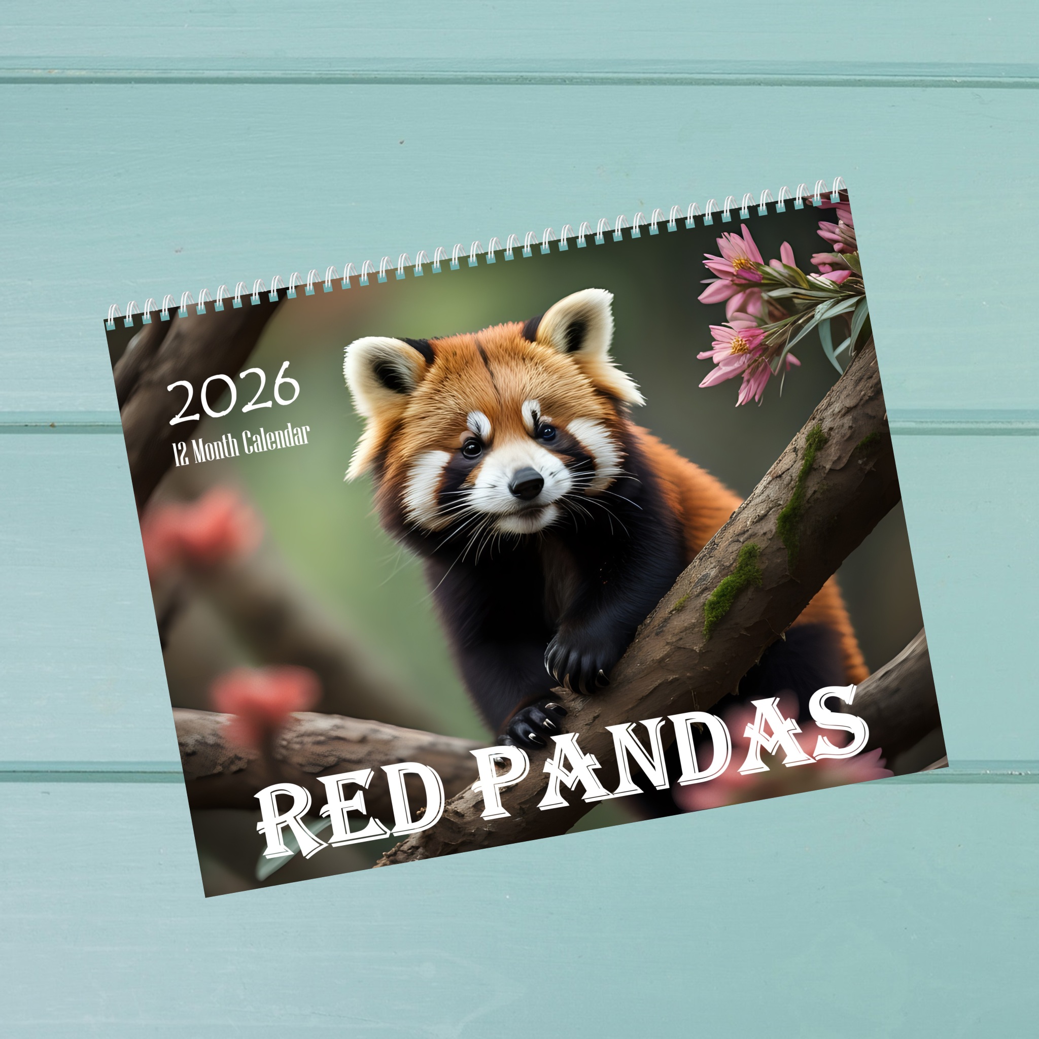 Red Pandas: 12 Month Red Panda Lover Monthly Wall Calendar