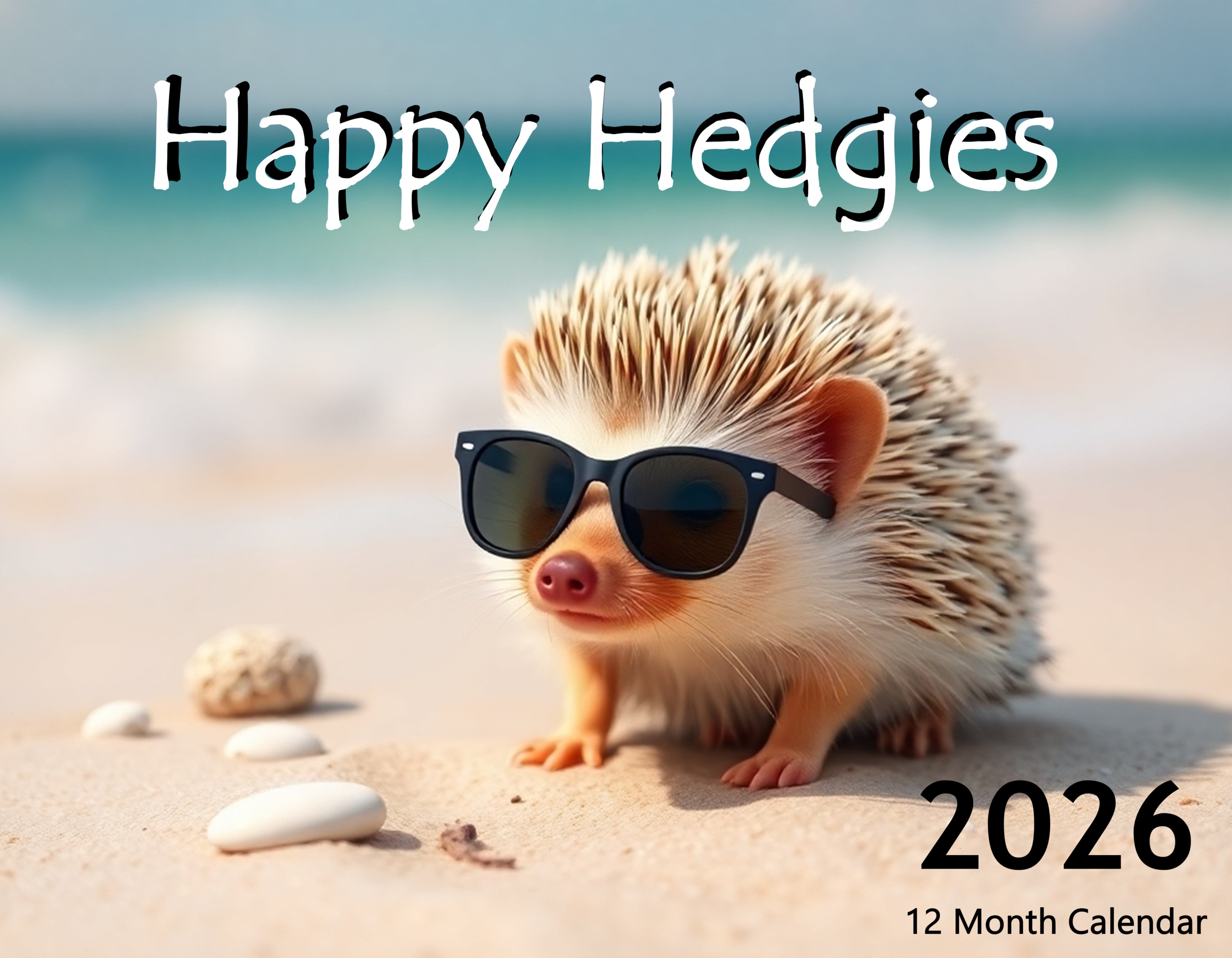 Happy Hedgies: 12 Month Hedgehog Lover Monthly Wall Calendar