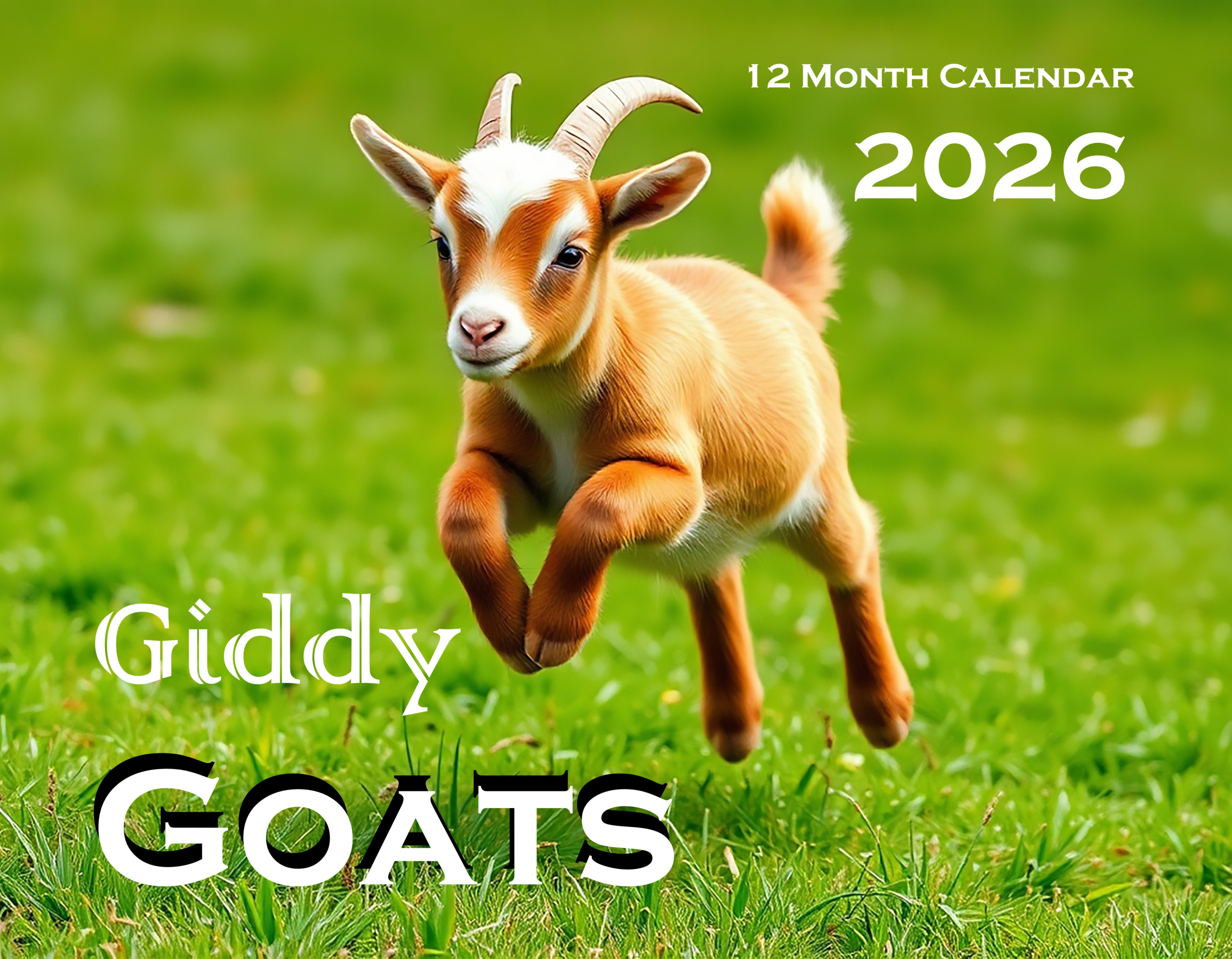 Giddy Goats: 12 Month Goat Lover Monthly Wall Calendar