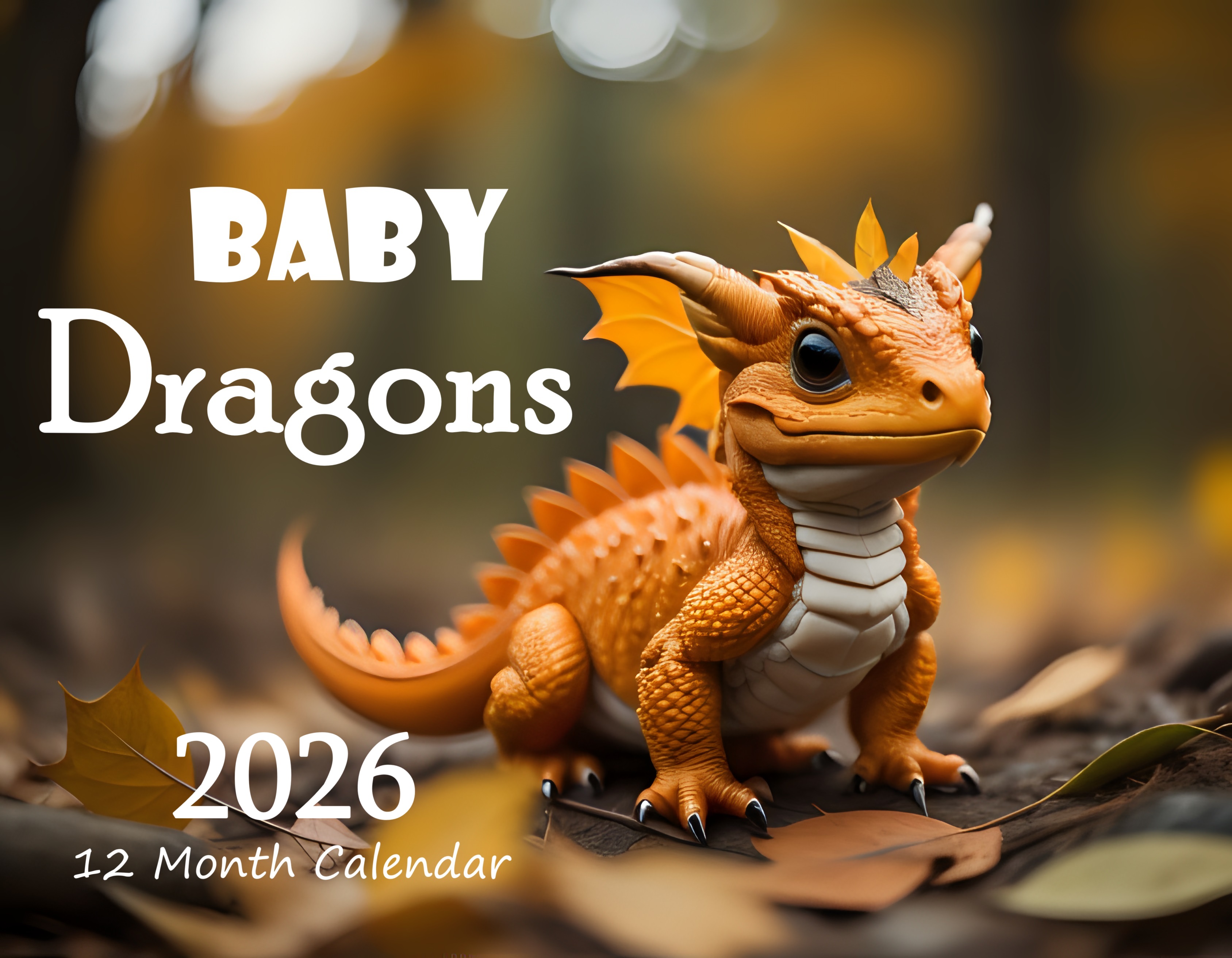 Baby Dragons: 12 Month Dragon Lover Monthly Wall Calendar