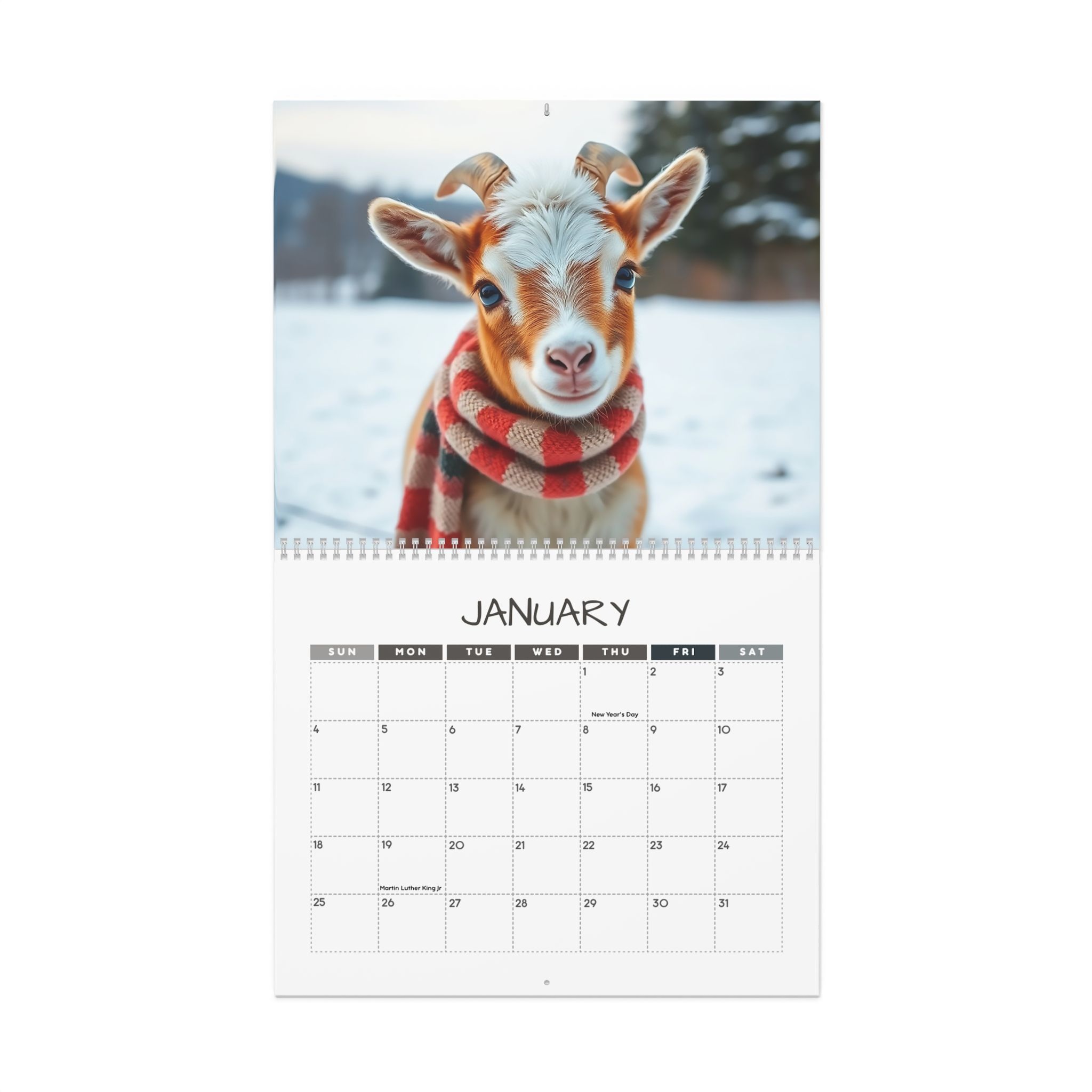 Giddy Goats: 12 Month Goat Lover Monthly Wall Calendar