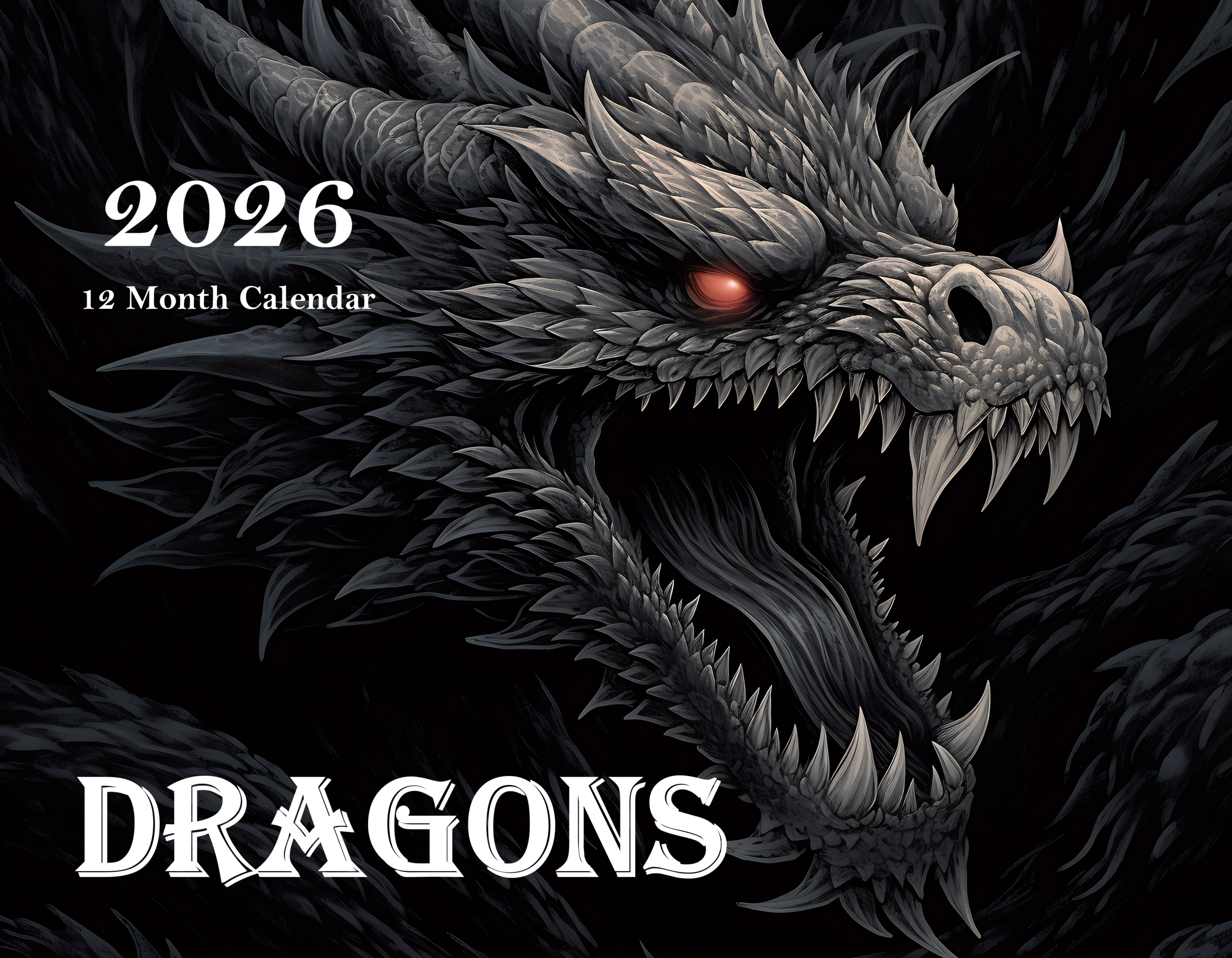 Dragons: 12 Month Dragon Lover Monthly Wall Calendar