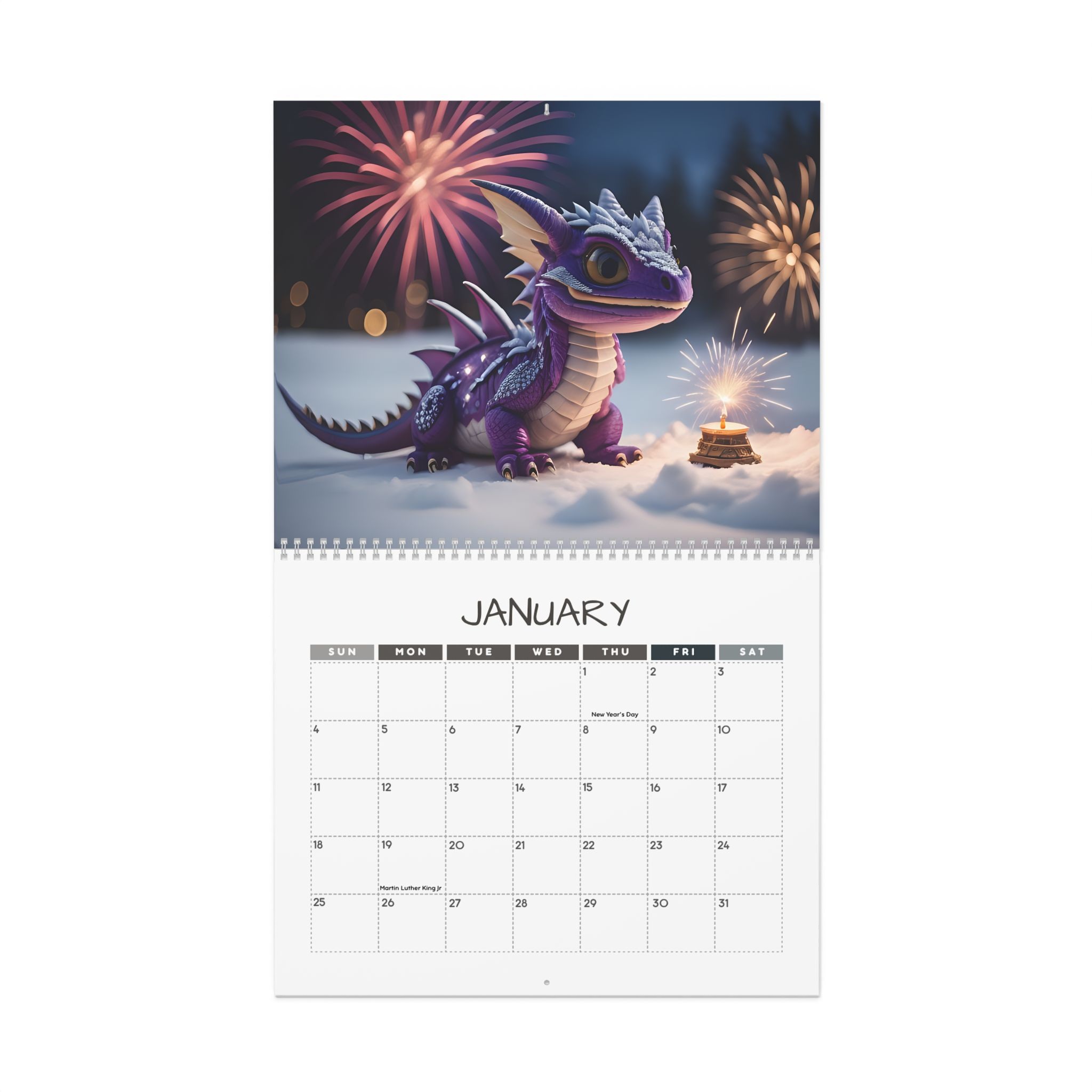 Baby Dragons: 12 Month Dragon Lover Monthly Wall Calendar