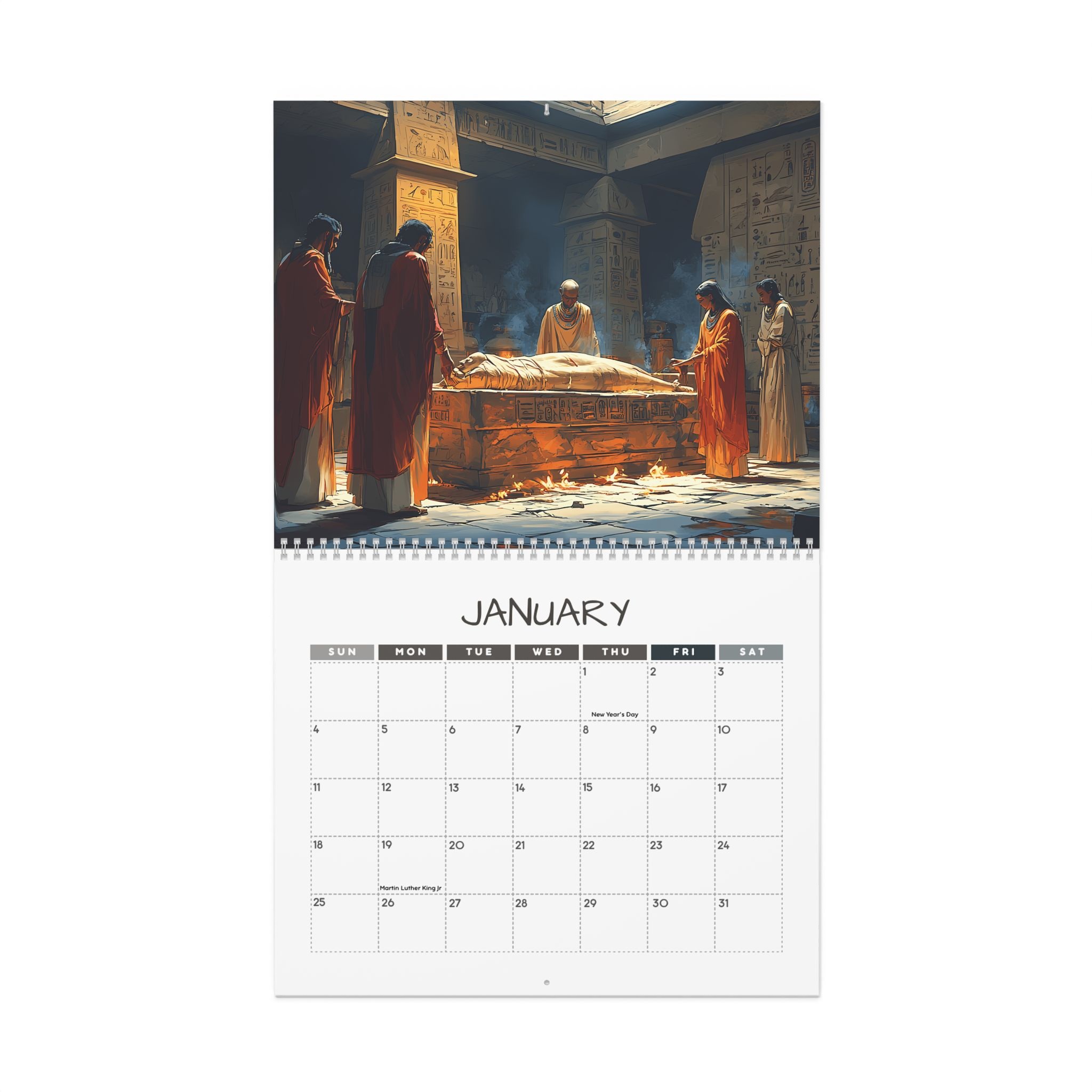 Ancient Egypt: 12 Month Egyptian Lifestyle and Scenery Monthly Wall Calendar