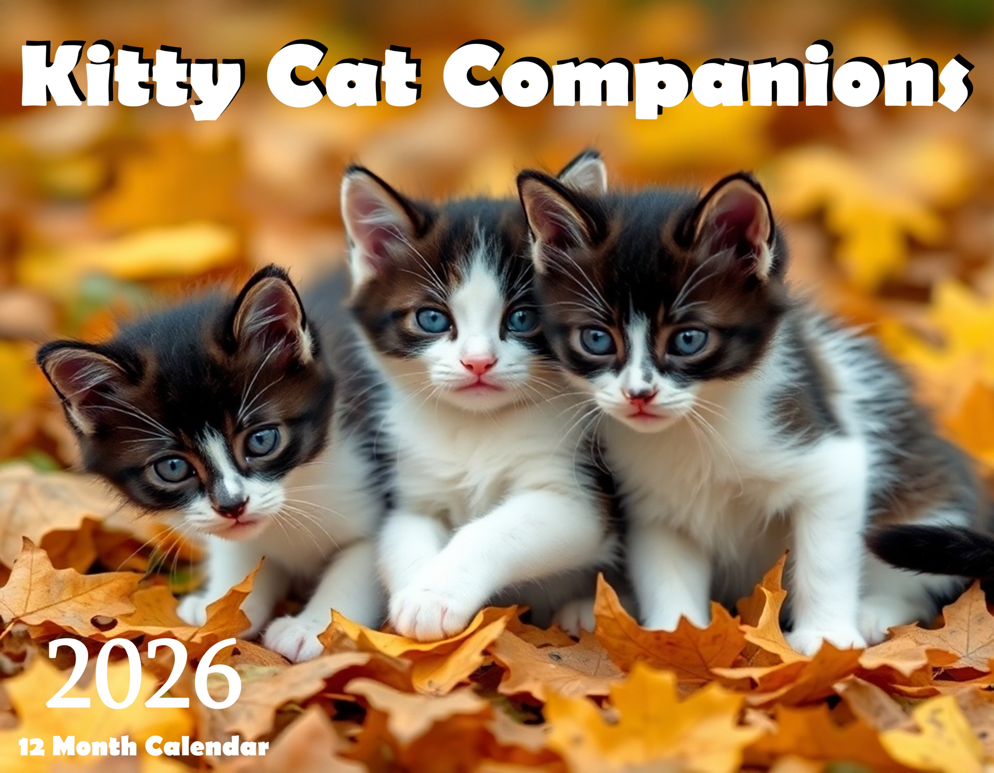 Kitty Cats Companions: 12 Month Cat Lover Monthly Wall Calendar