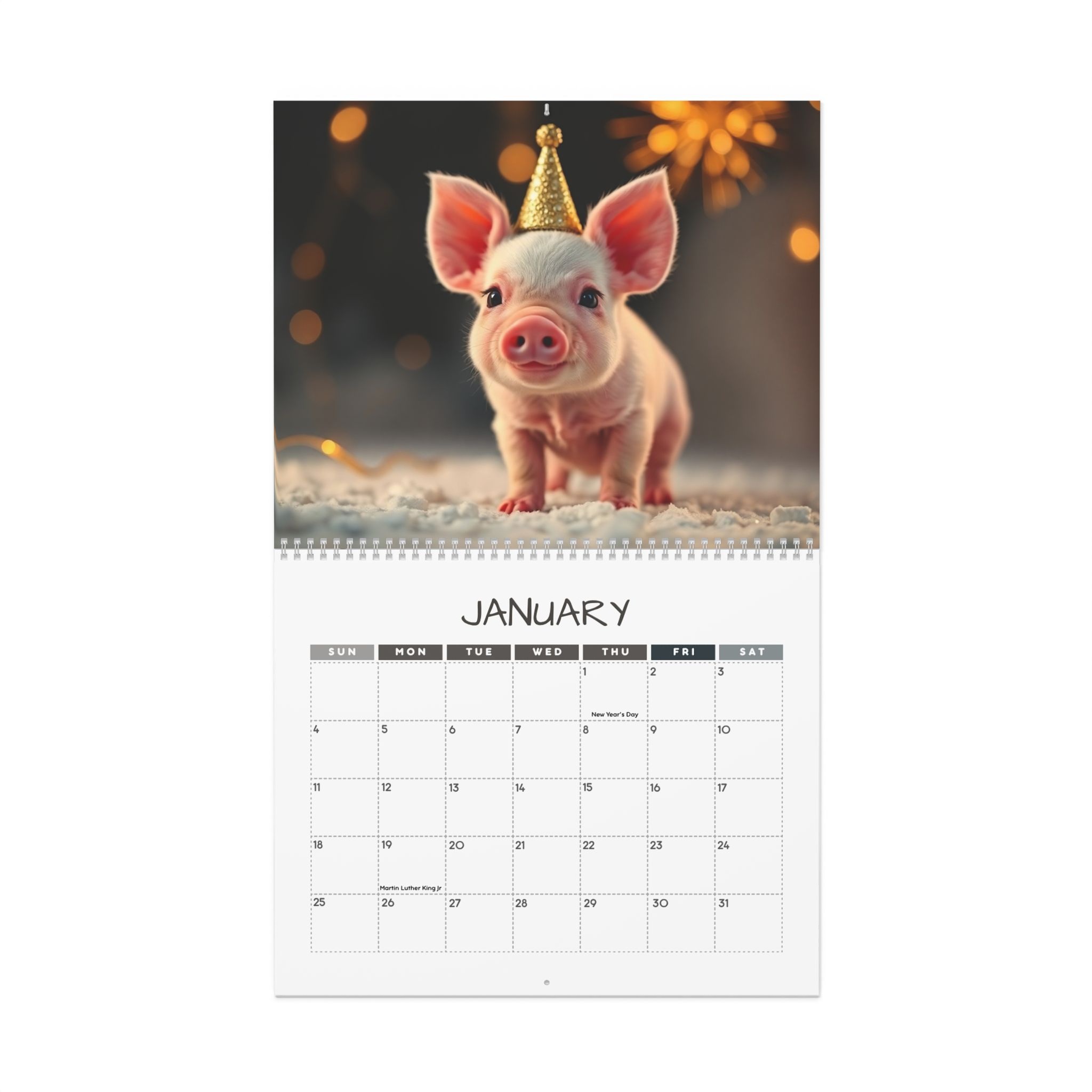 Perfect Piggies: 12 Month Pig Lover Monthly Wall Calendar