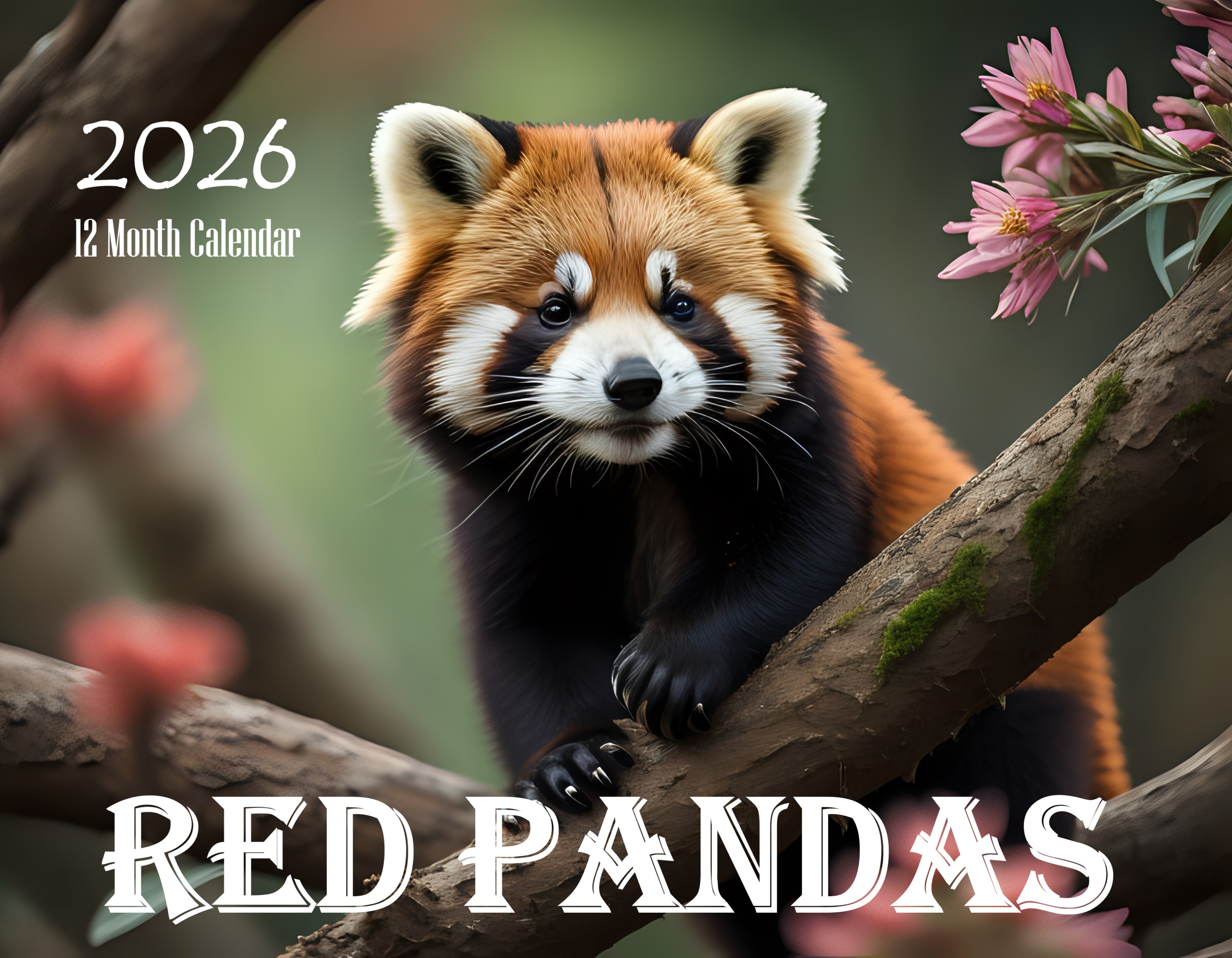 Red Pandas: 12 Month Red Panda Lover Monthly Wall Calendar