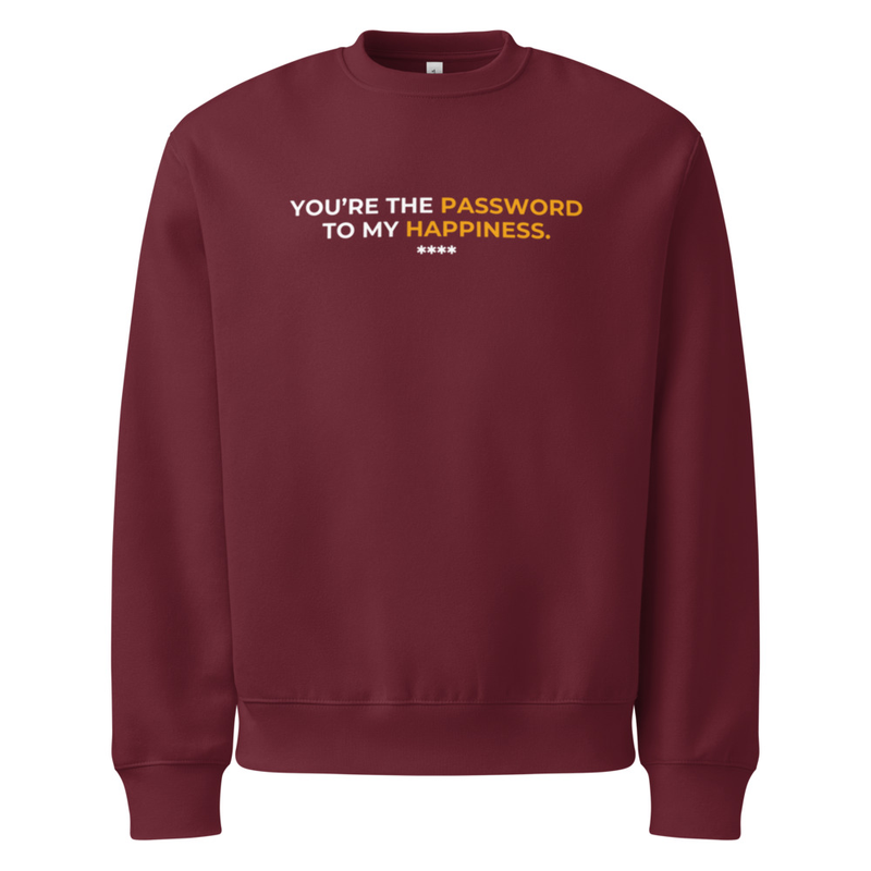 Password to Happiness Oversized Heavyweight Sweatshirt