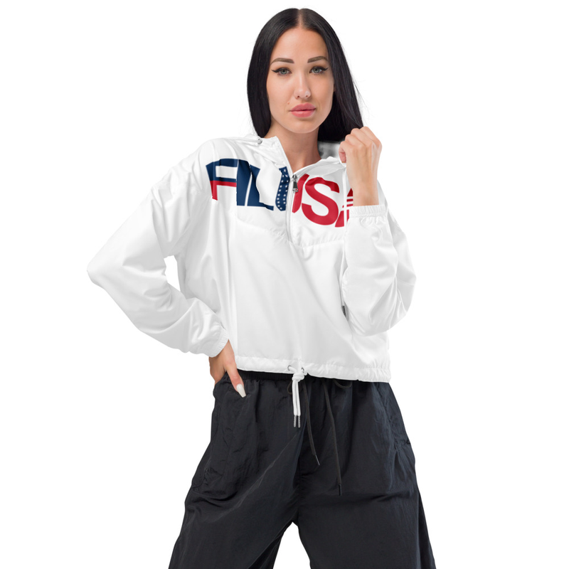 FILUSA Women’s Cropped Windbreaker – Lightweight Style, All-Weather Comfort