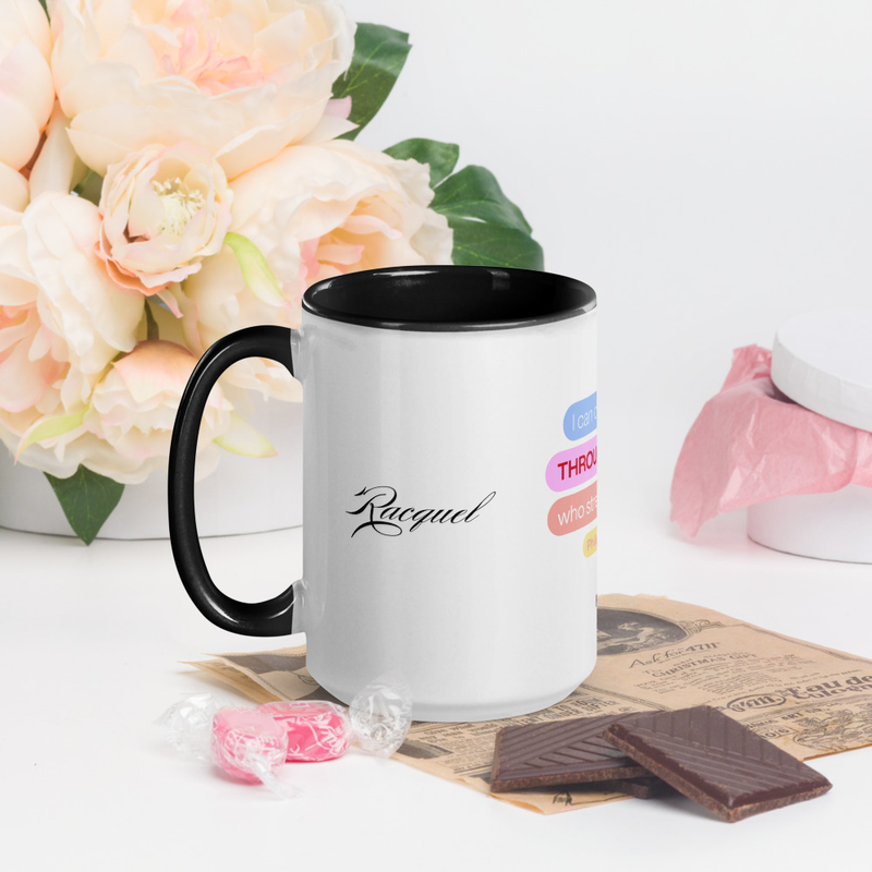 Racquel with Bible Verse - Mug with Color Inside