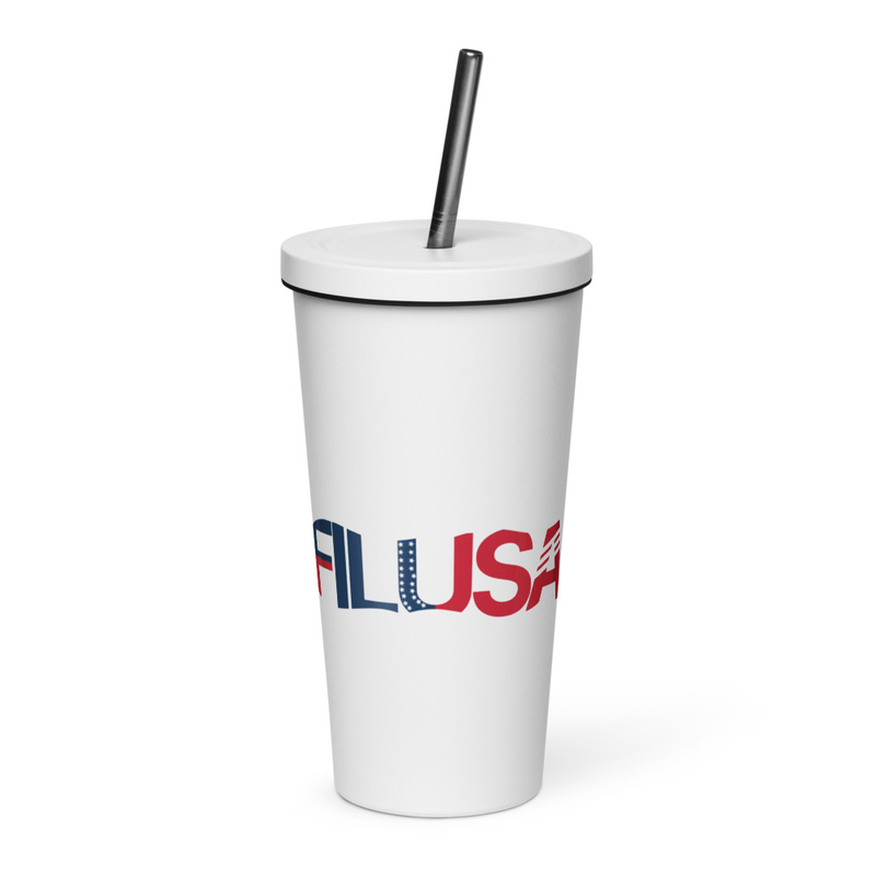Insulated tumbler with a straw - FILUSA