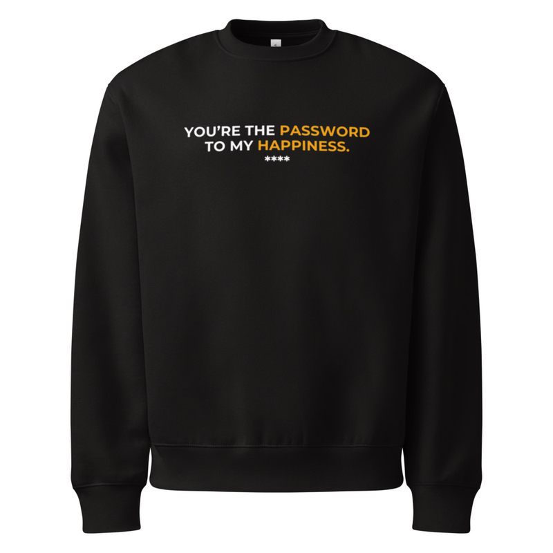 Password to Happiness Oversized Heavyweight Sweatshirt