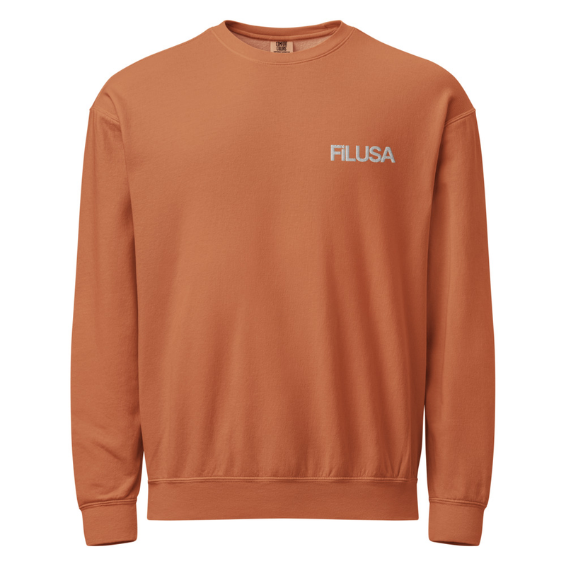 FILUSA Unisex Garment-Dyed Lightweight Fleece Crewneck Sweatshirt