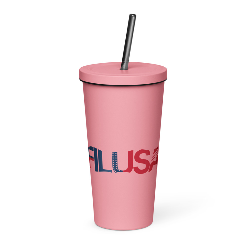 Insulated tumbler with a straw - FILUSA