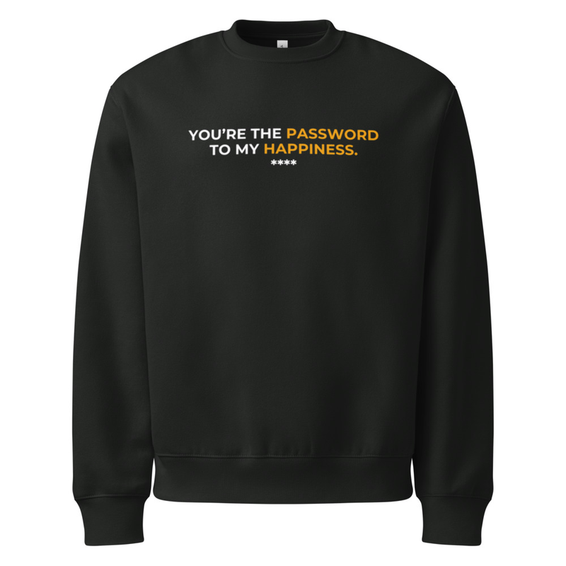 Password to Happiness Oversized Heavyweight Sweatshirt
