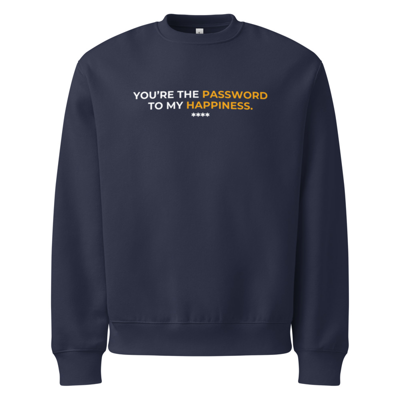 Password to Happiness Oversized Heavyweight Sweatshirt