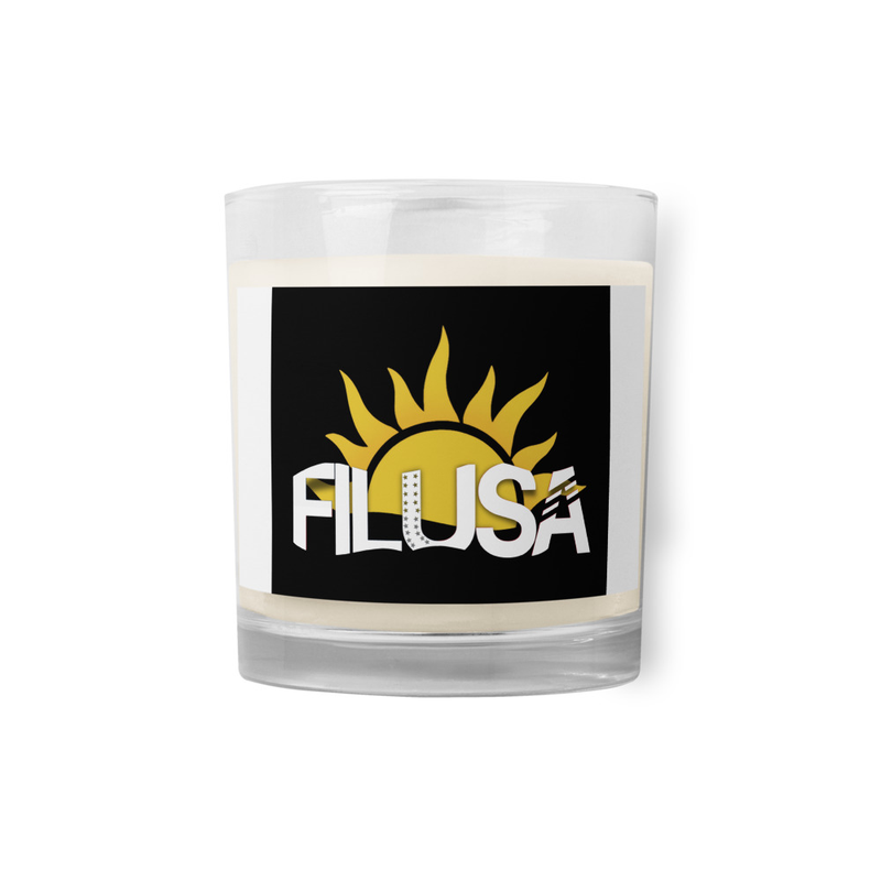 Glass jar soy wax candle - FILUSA