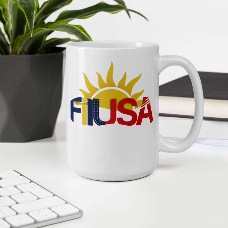 FilUSA White Glossy Mug