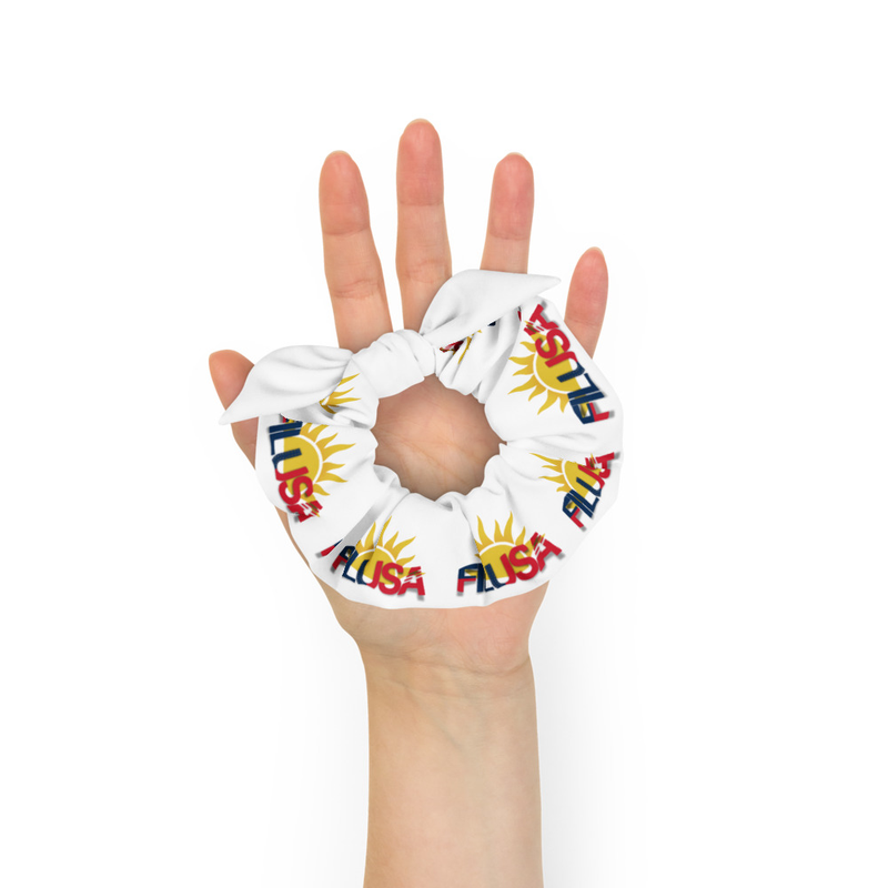 Printed Hair Scrunchie with Bow