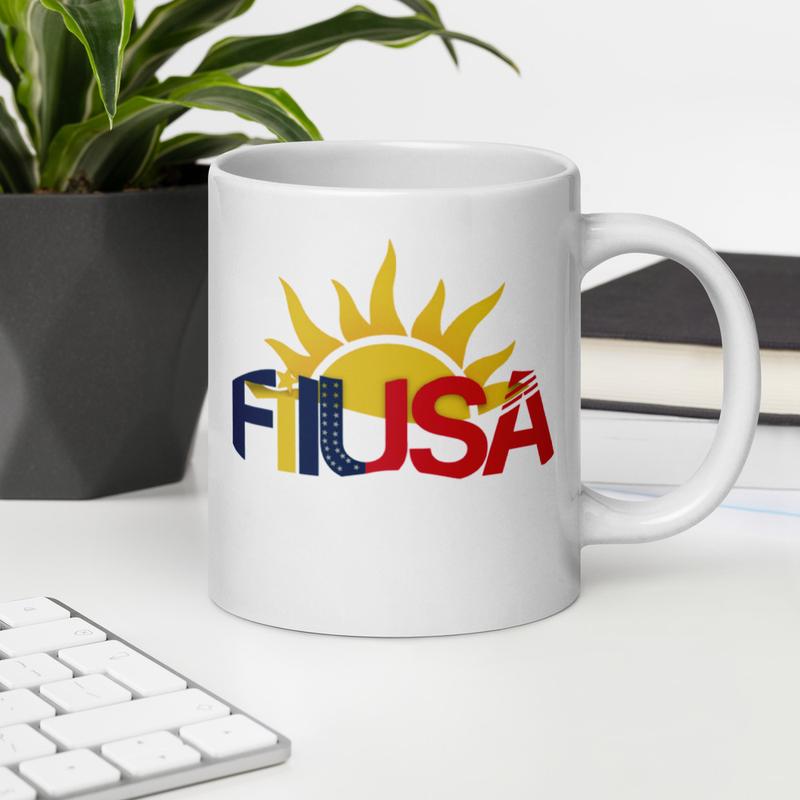 FilUSA White Glossy Mug