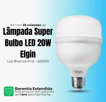 Kit 30 Lâmpadas Led Bulbo 20w Elgin 