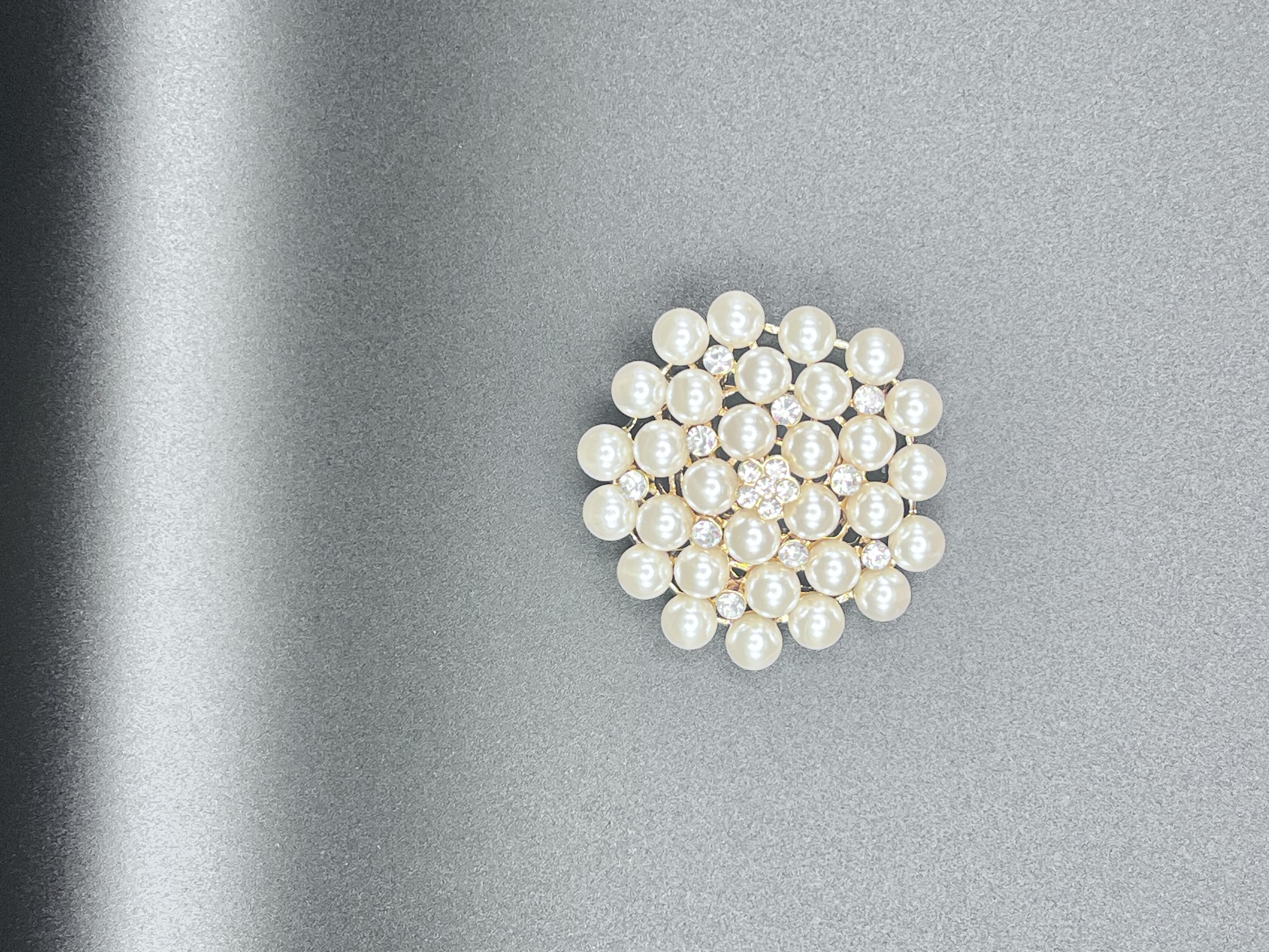 Pearl Rhinestone Brooch