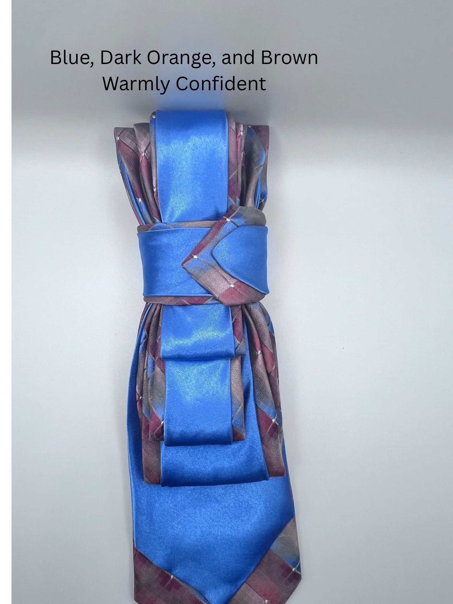 Blue, Dark Orange, and Brown Warmly Confident 