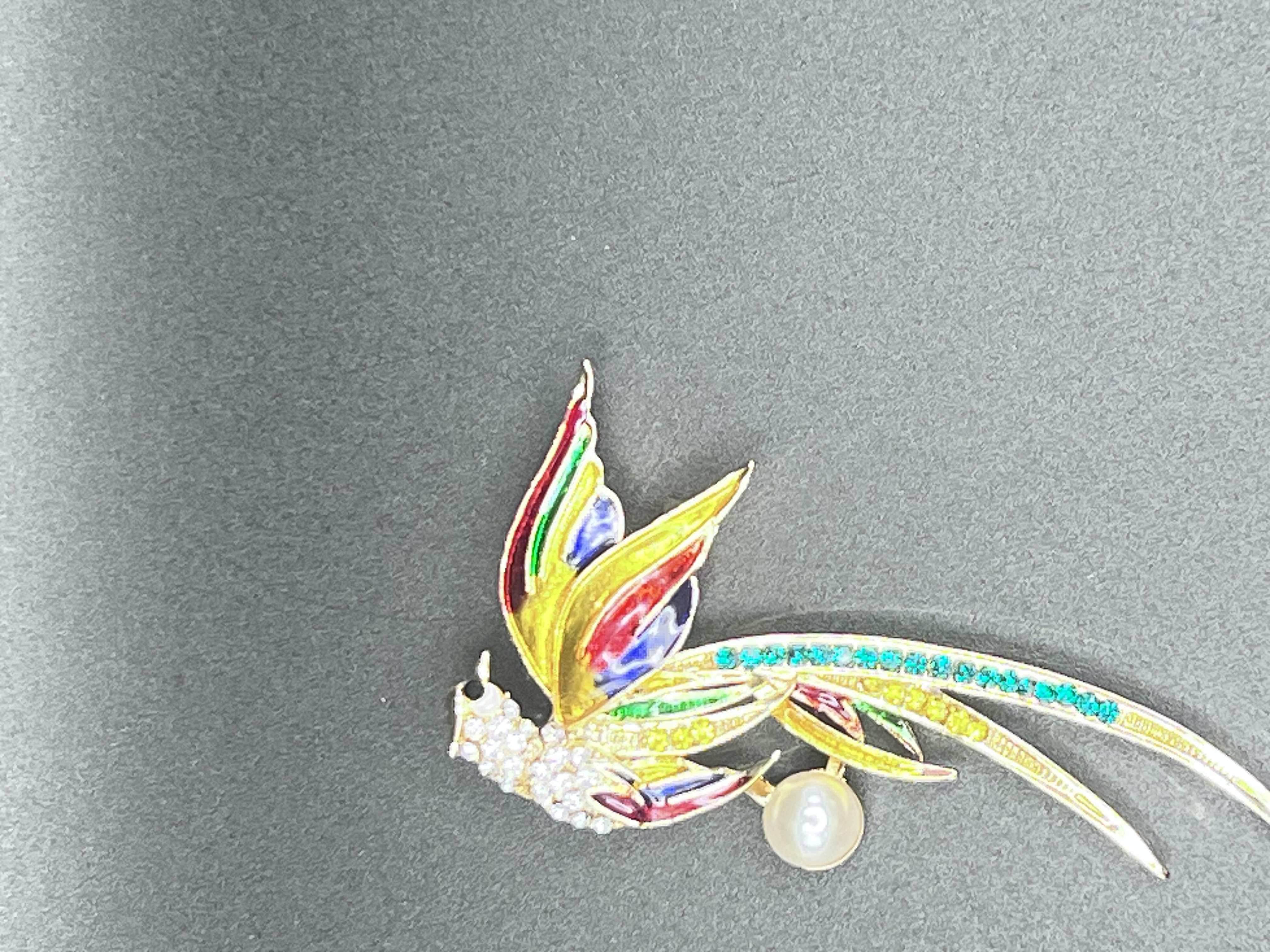 Rise of the Firebird Rhinestone Brooch