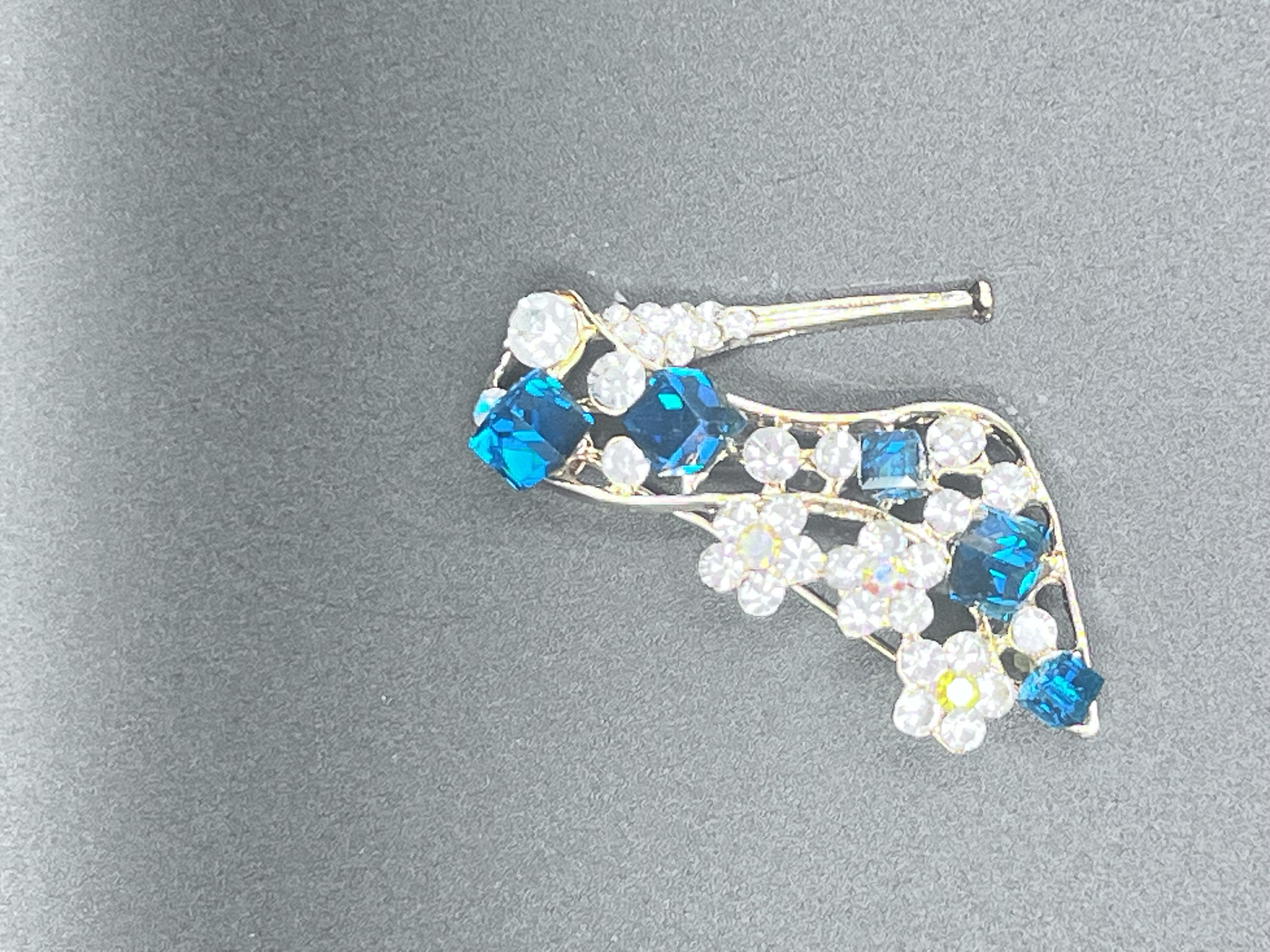 Stepping in Style Rhinestone Brooch