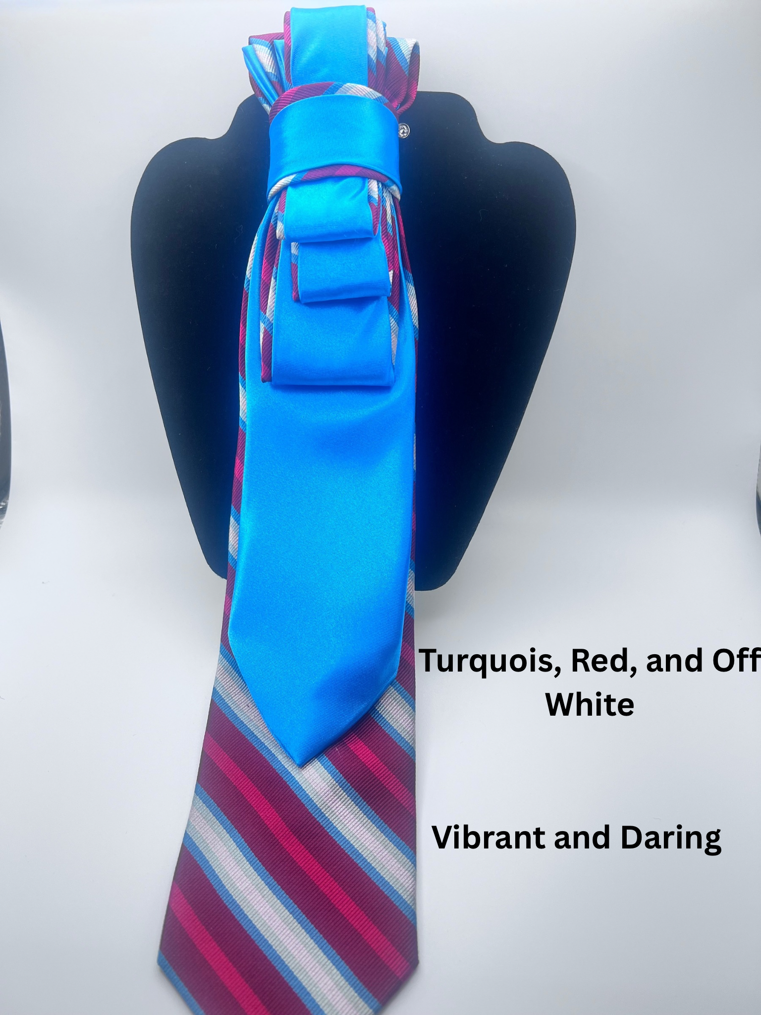 Turquois, Red, and Off White