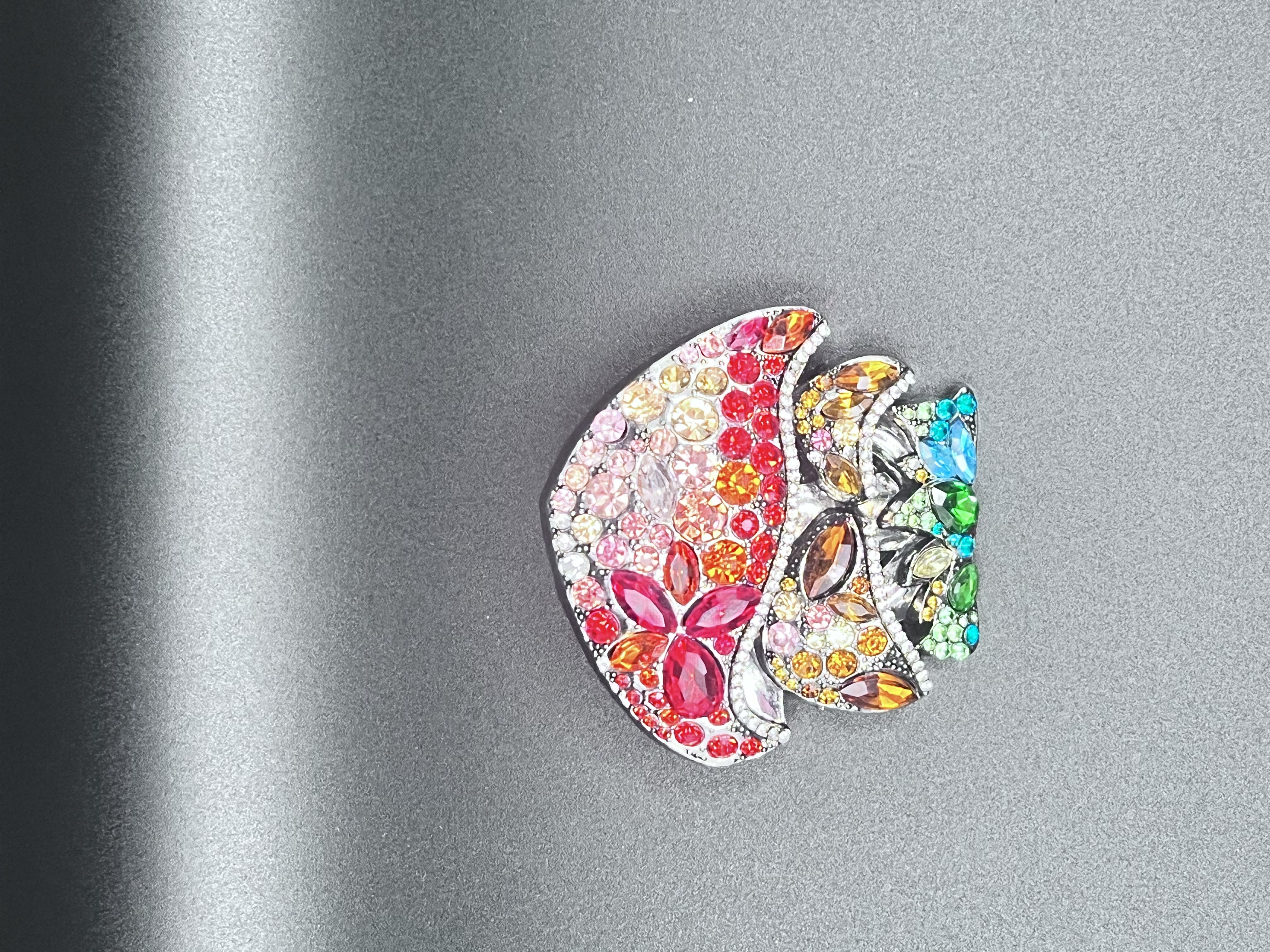 Mushroom Rhinestone Brooch