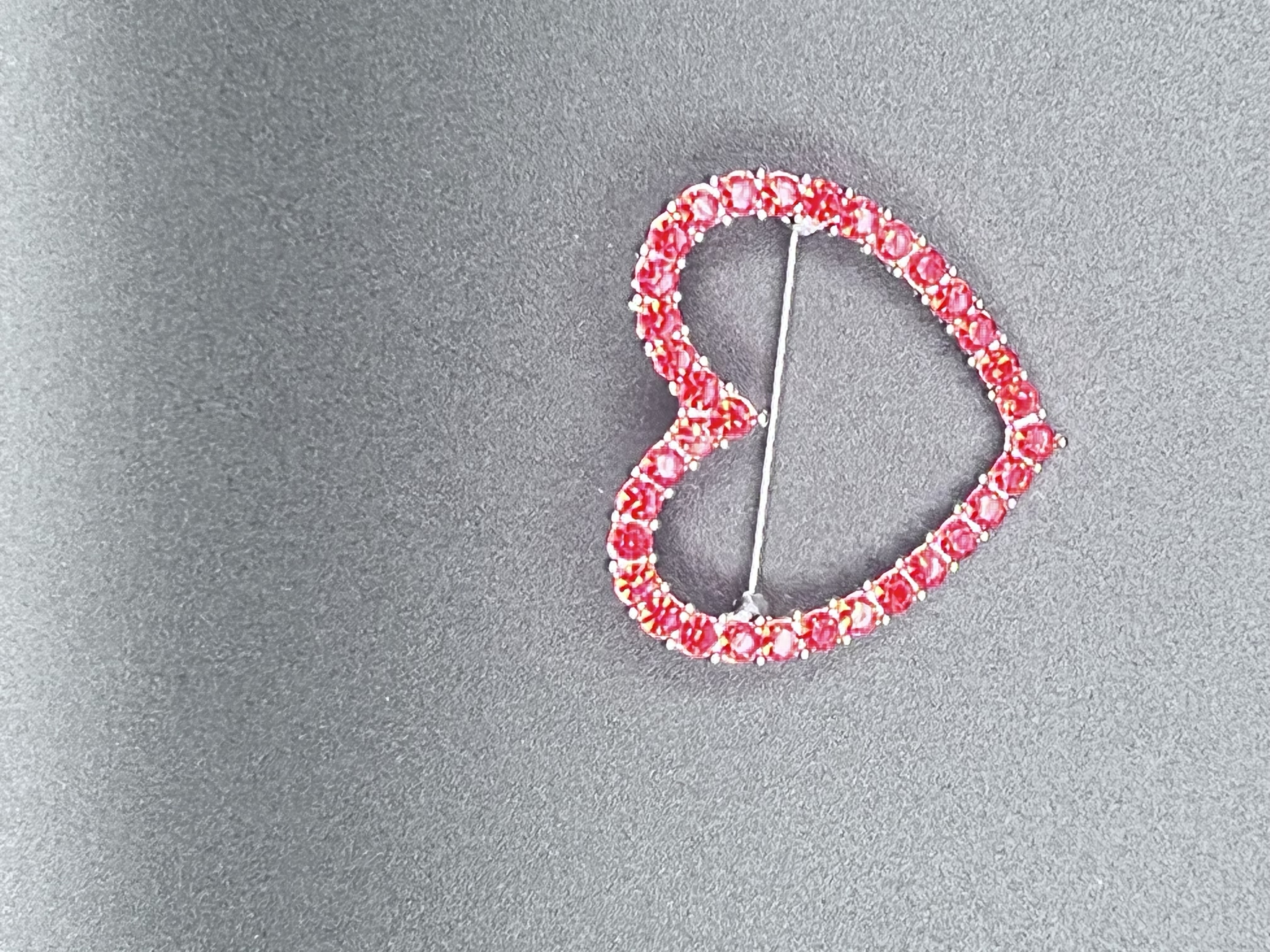 Heart Rhinestone Brooch