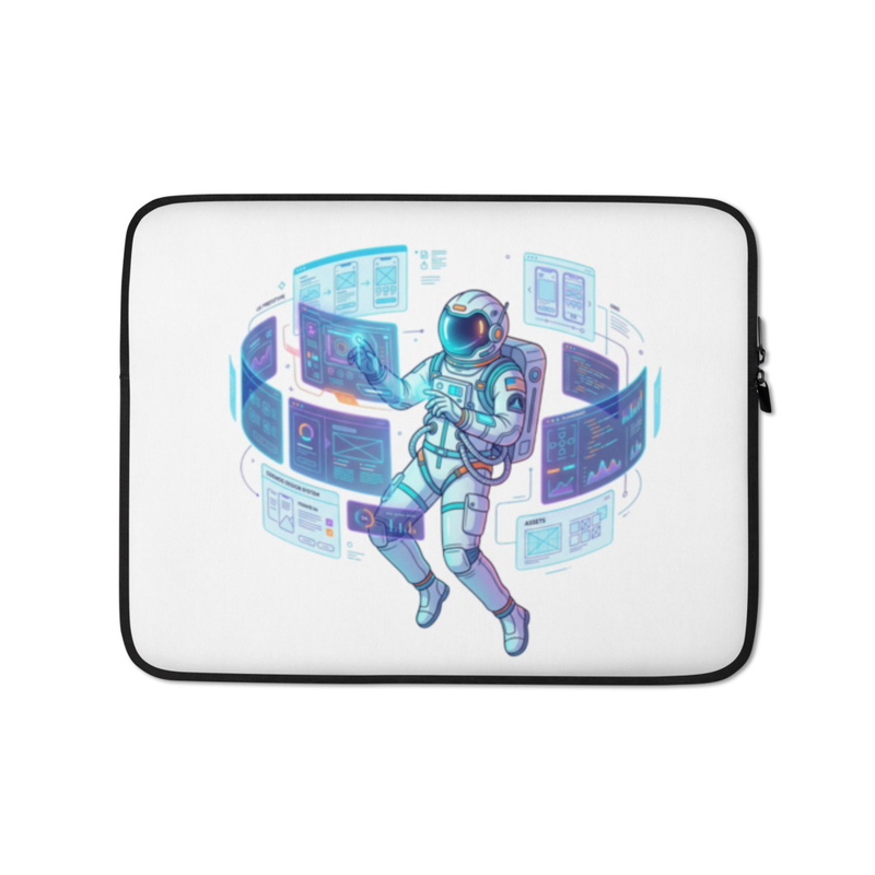 UX Designer Astronaut Laptop Sleeve | Futuristic Tech Laptop Case | Creative Designer & Developer MacBook Sleeve