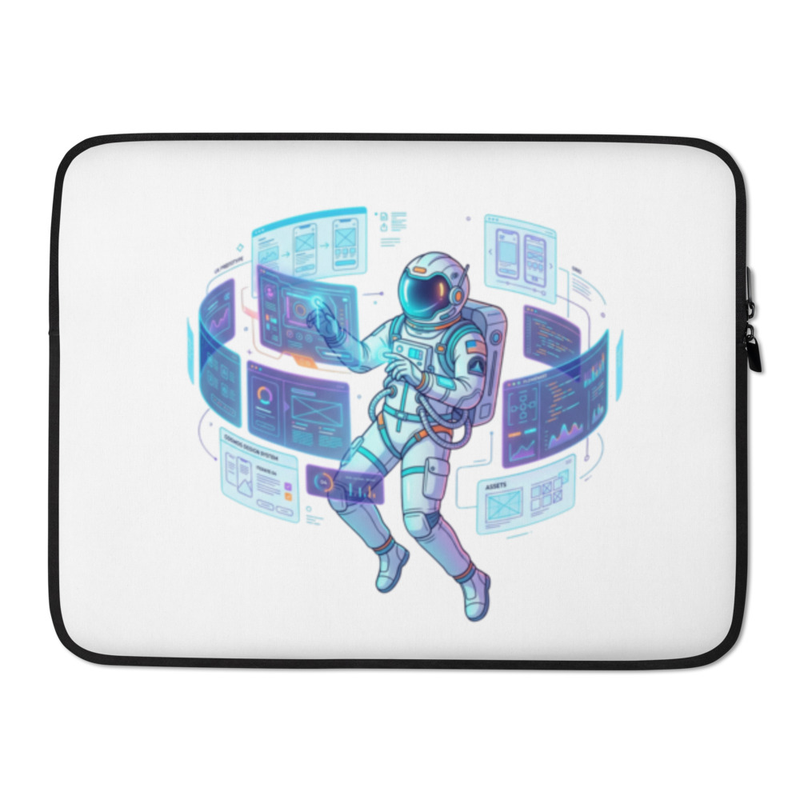 UX Designer Astronaut Laptop Sleeve | Futuristic Tech Laptop Case | Creative Designer & Developer MacBook Sleeve