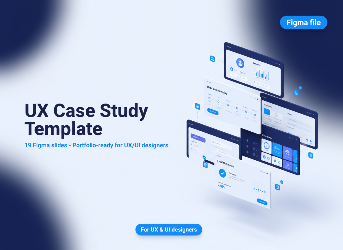 19‑Page UX Case Study Presentation Template (Figma)