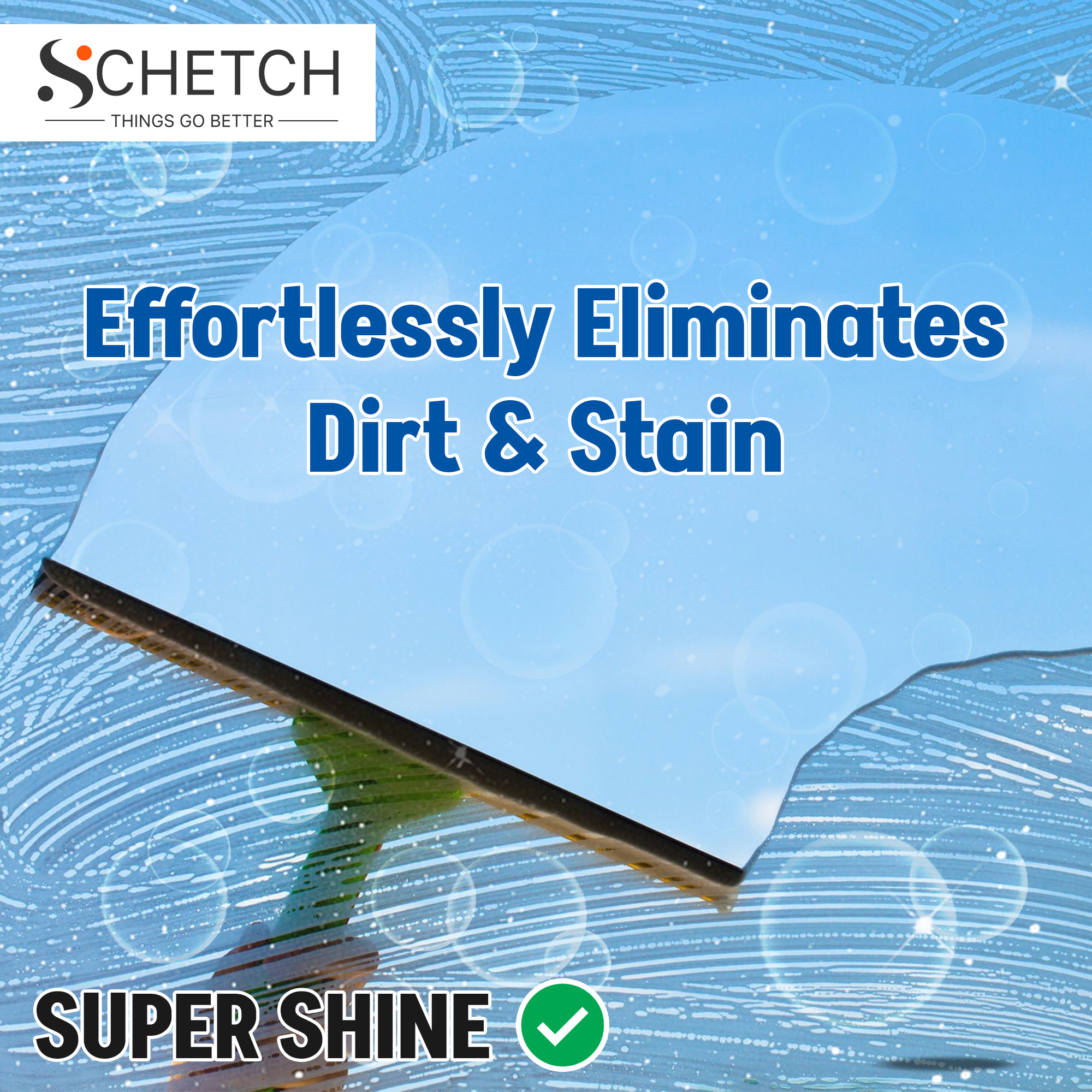 SCHETCH Glass and Surface Cleaner Liquid | All-Purpose Glass Cleaner for Car, Kitchen and Home Surfaces | Multi Surface Cleaner - 500 ml  Pack of 2