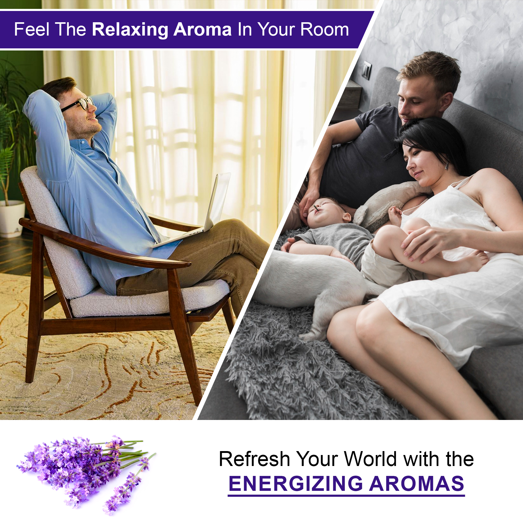 SCHETCH Air Freshener Spray Combo of 4 (200ml Each) | Rose, Lavender, Jasmine, Sandal Fragrances | Long-Lasting Odour Eliminator for Home, Hotel Rooms, Car, Toilet & Office Use