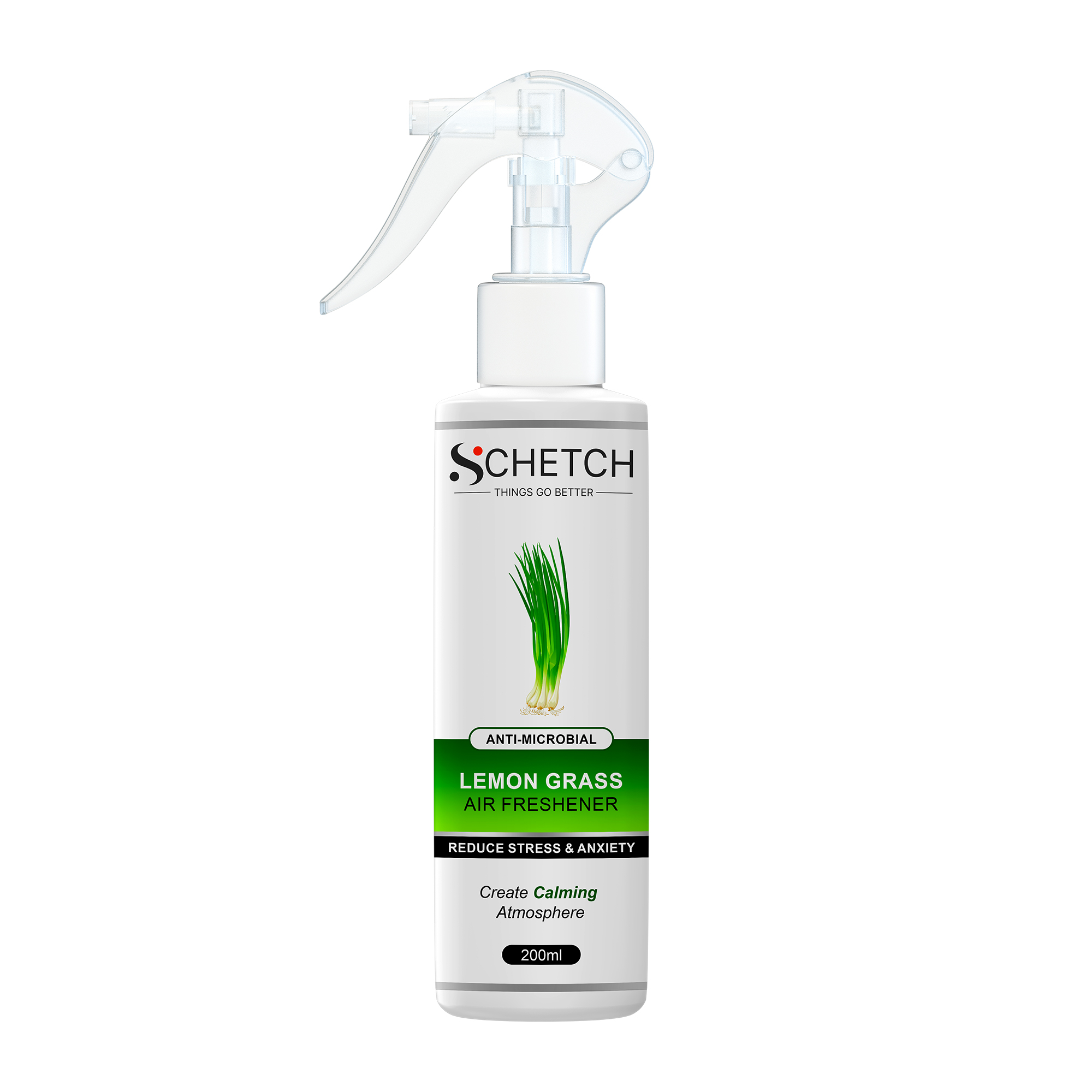 SCHETCH Air Freshener Spray | Lemon Grass Fragrances | Long-Lasting Odour Eliminator for Home, Hotel Rooms, Car, Toilet & Office Use - (200ml)