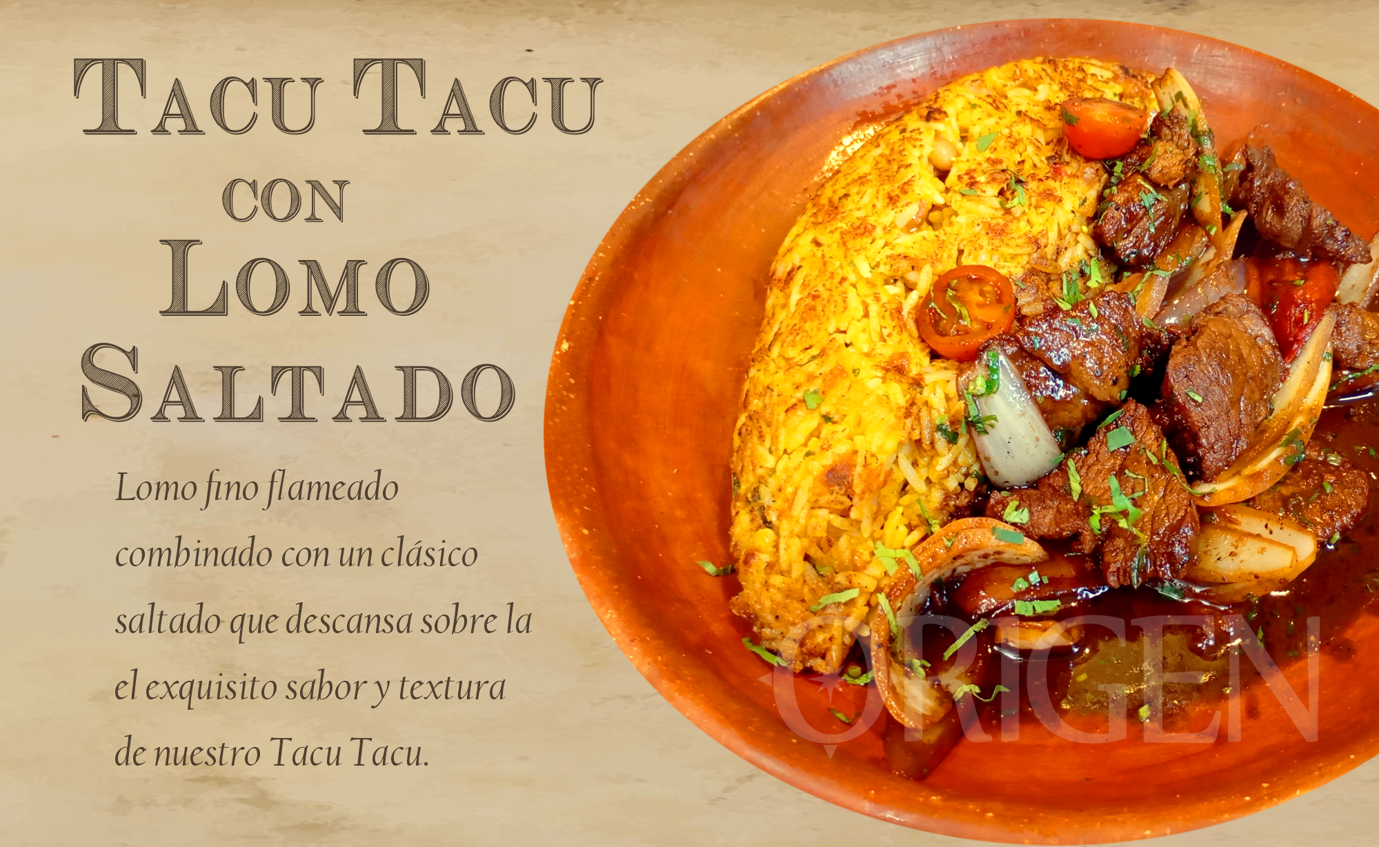 Tacu Tacu con Lomo Saltado