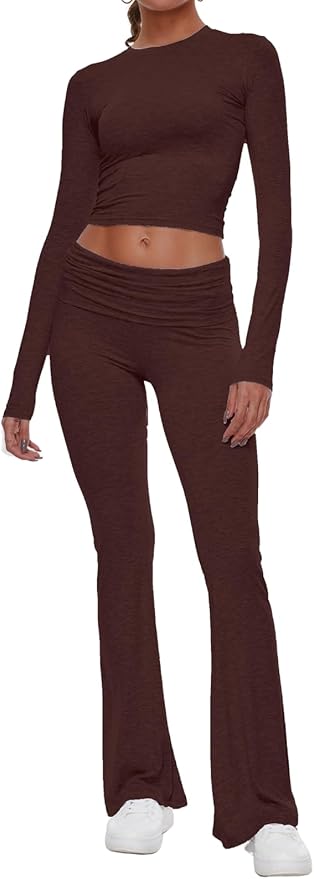 Women's Brown Two-Piece Lounge Set