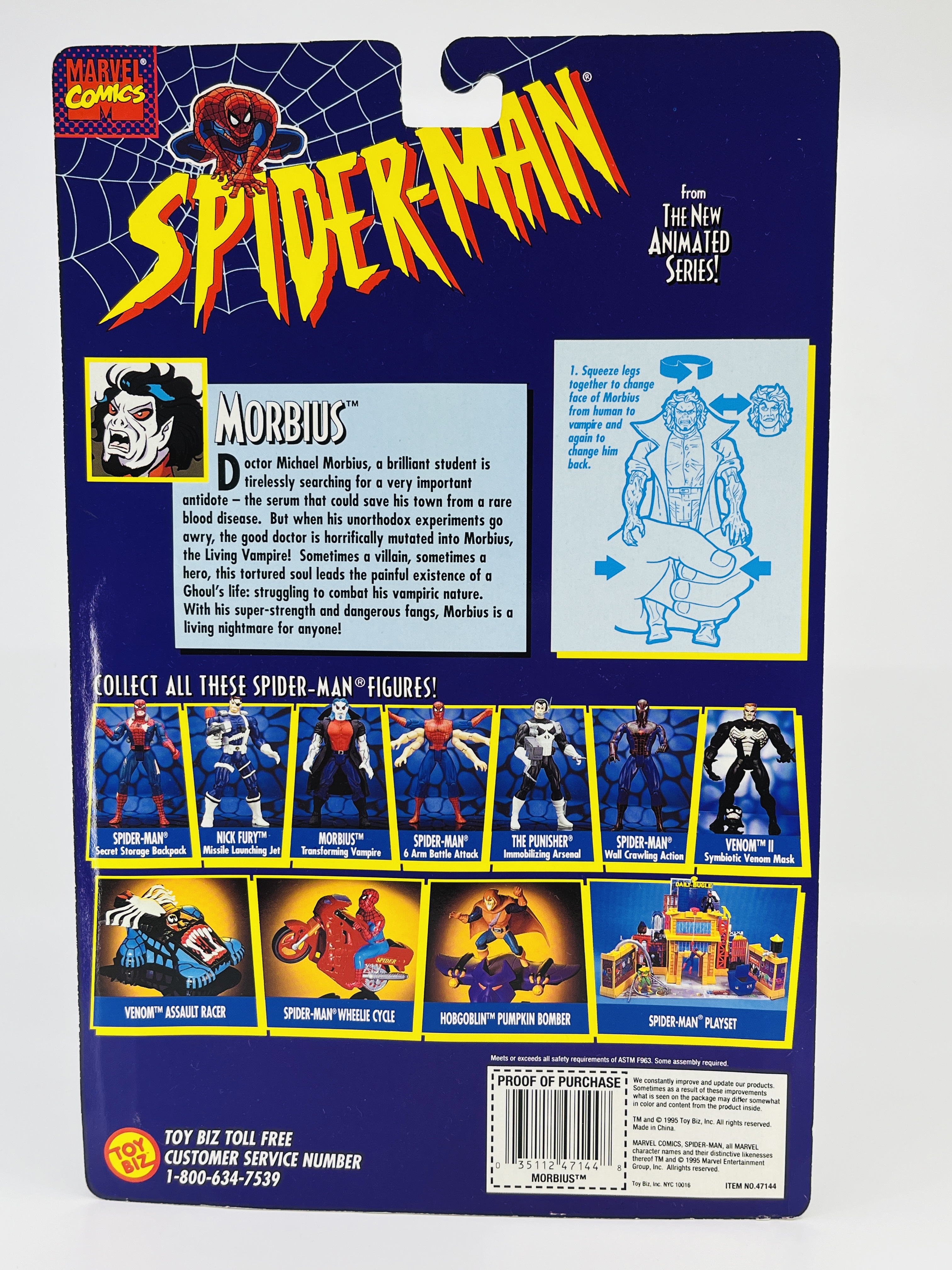 Morbius Spider-Man Action Figure (1990s Toy Biz)