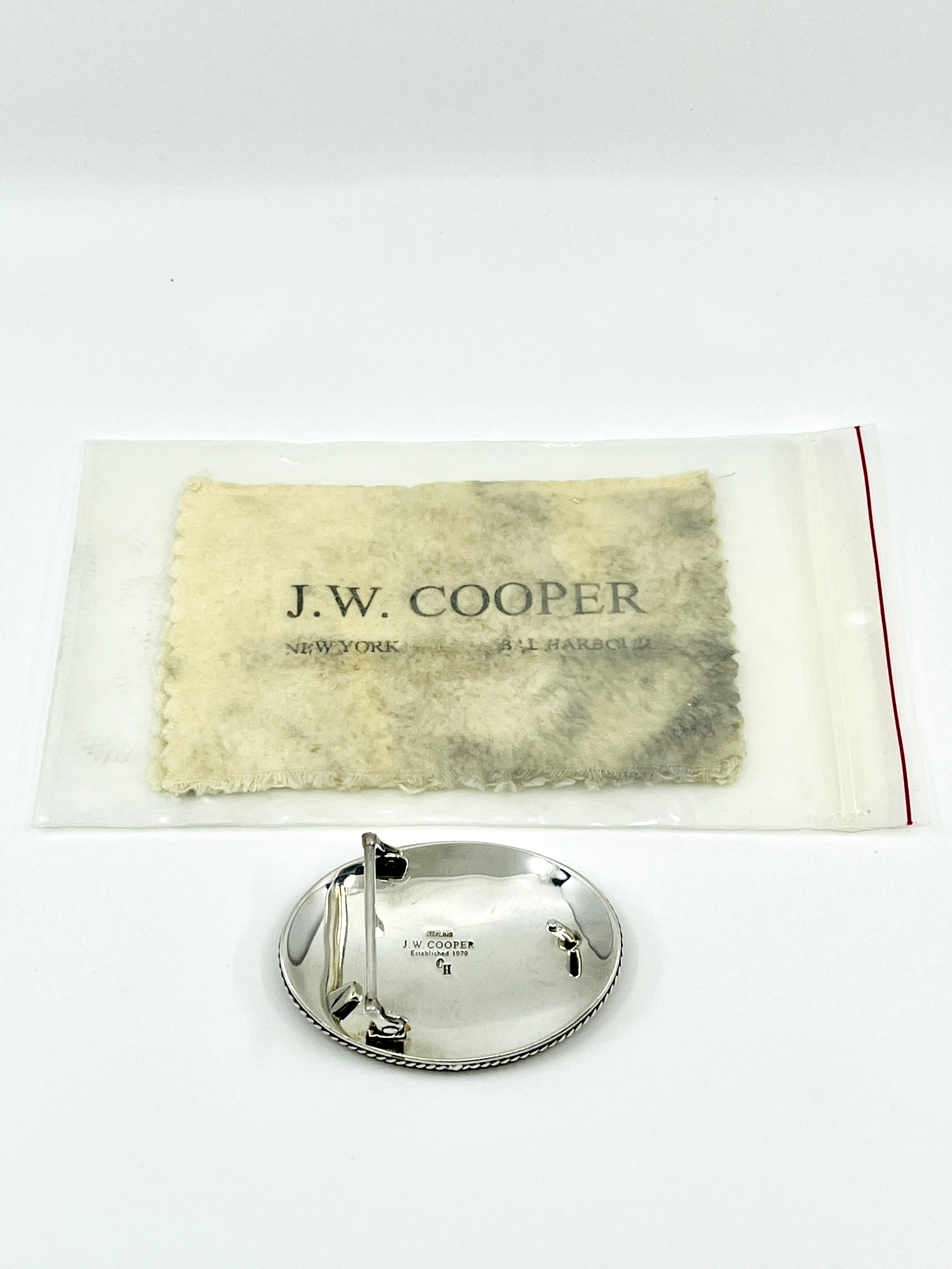 J.W. Cooper Sterling Silver Belt Buckle