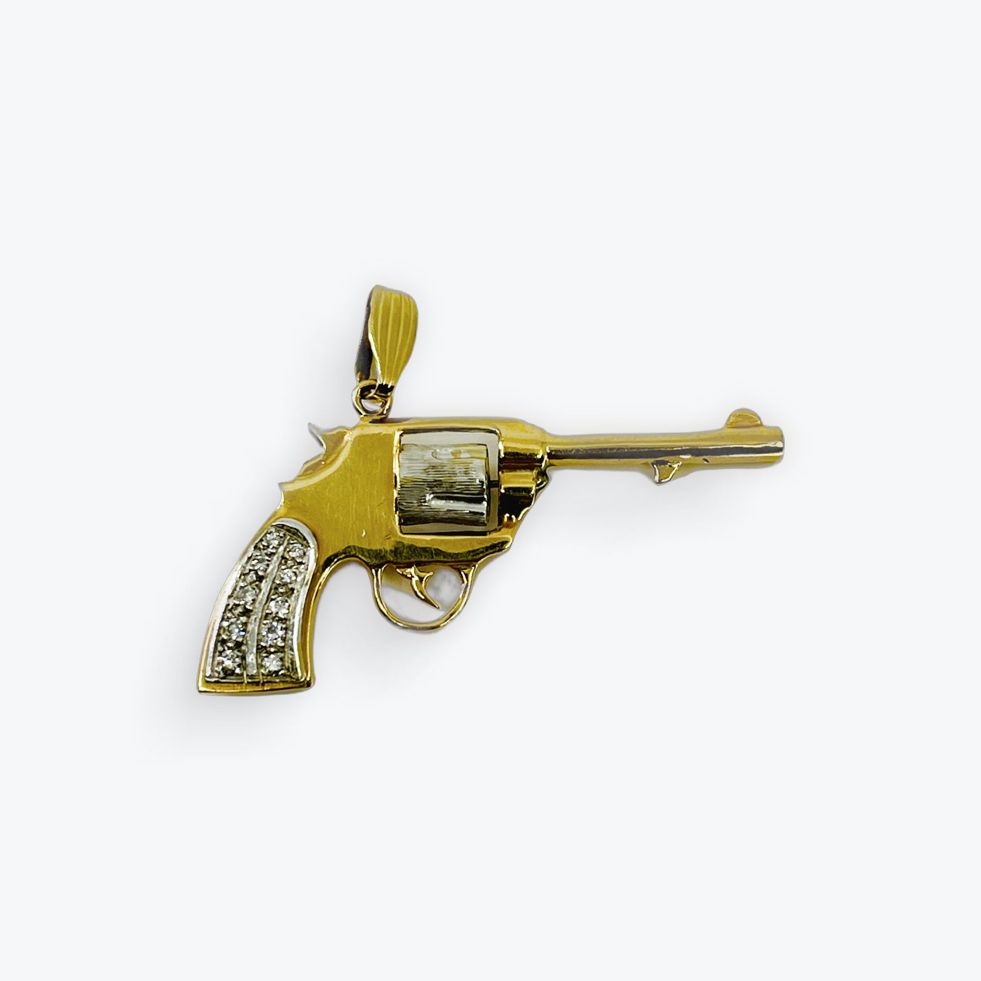 Gold Revolver Pendant