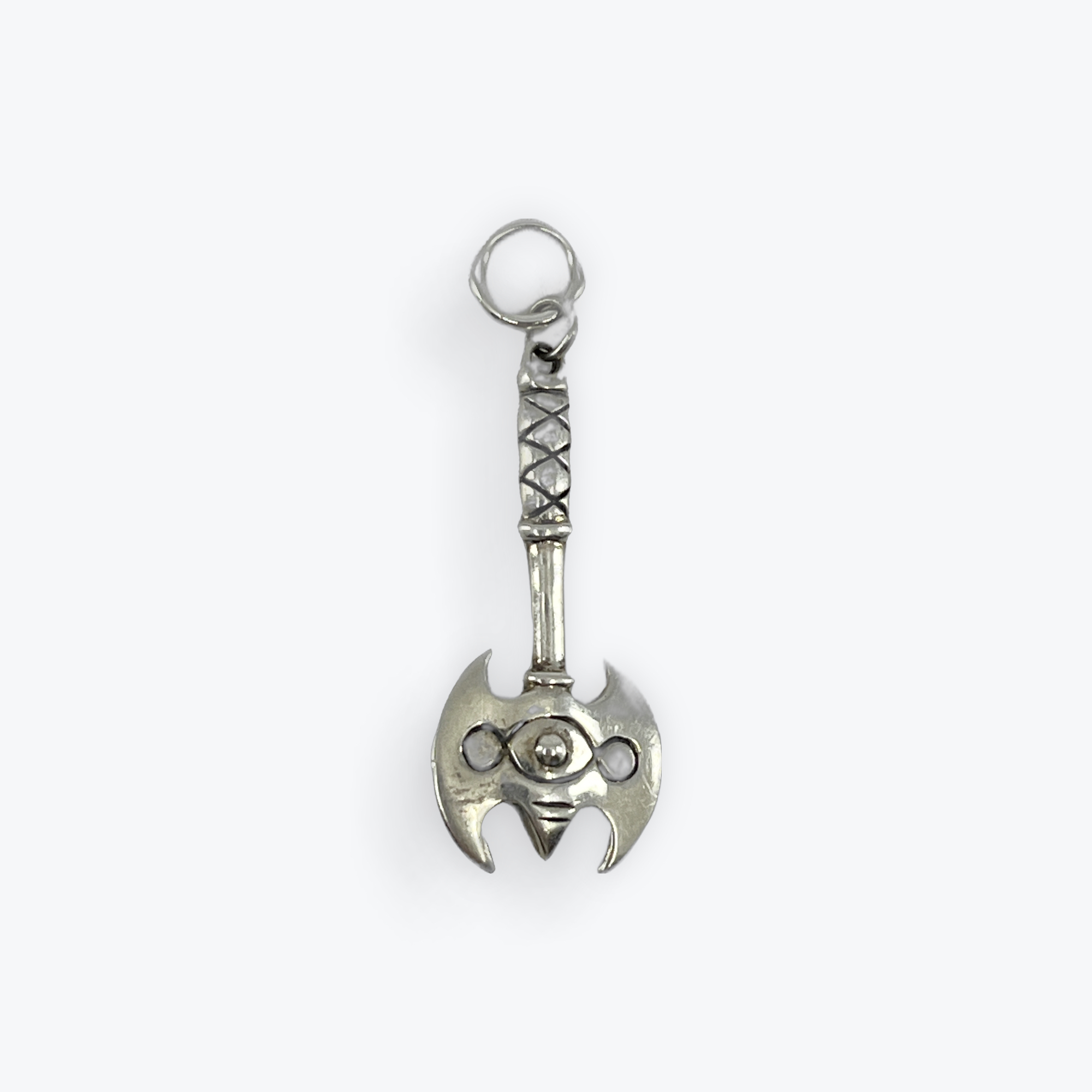 Miniature Battle Axe Silver Pendant