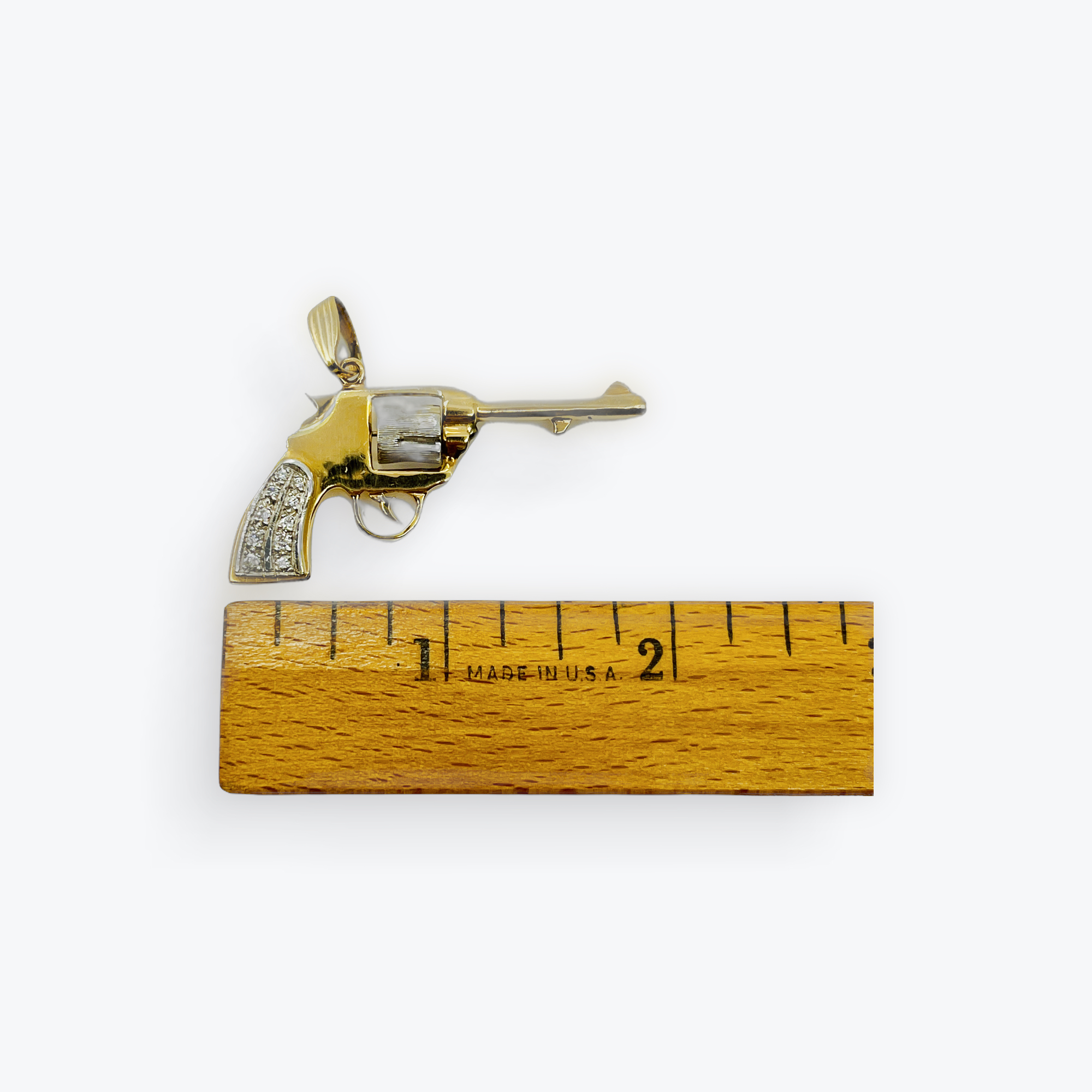 Gold Revolver Pendant